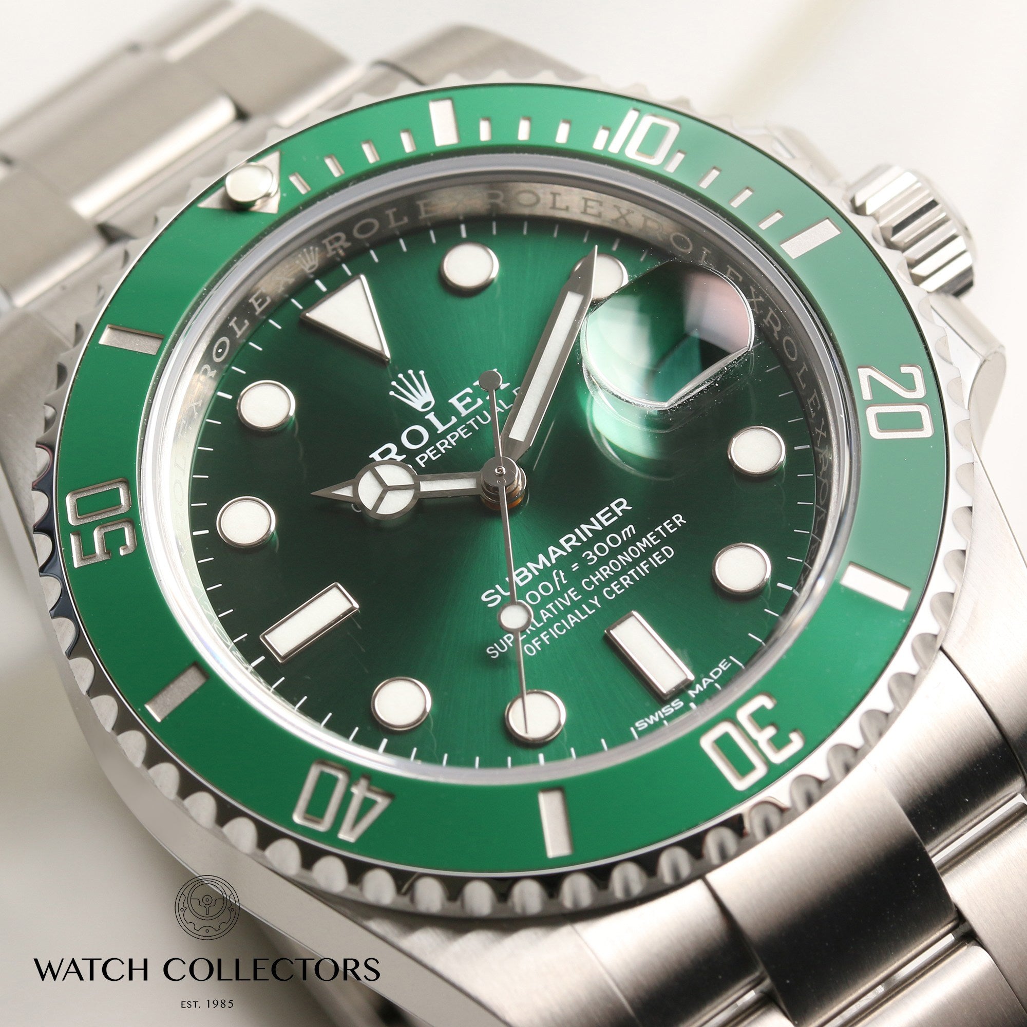 Full Set Unworn Rolex Submariner 116610LV Hulk 2019 Stainless Steel Second Hand Watch Collectors 4