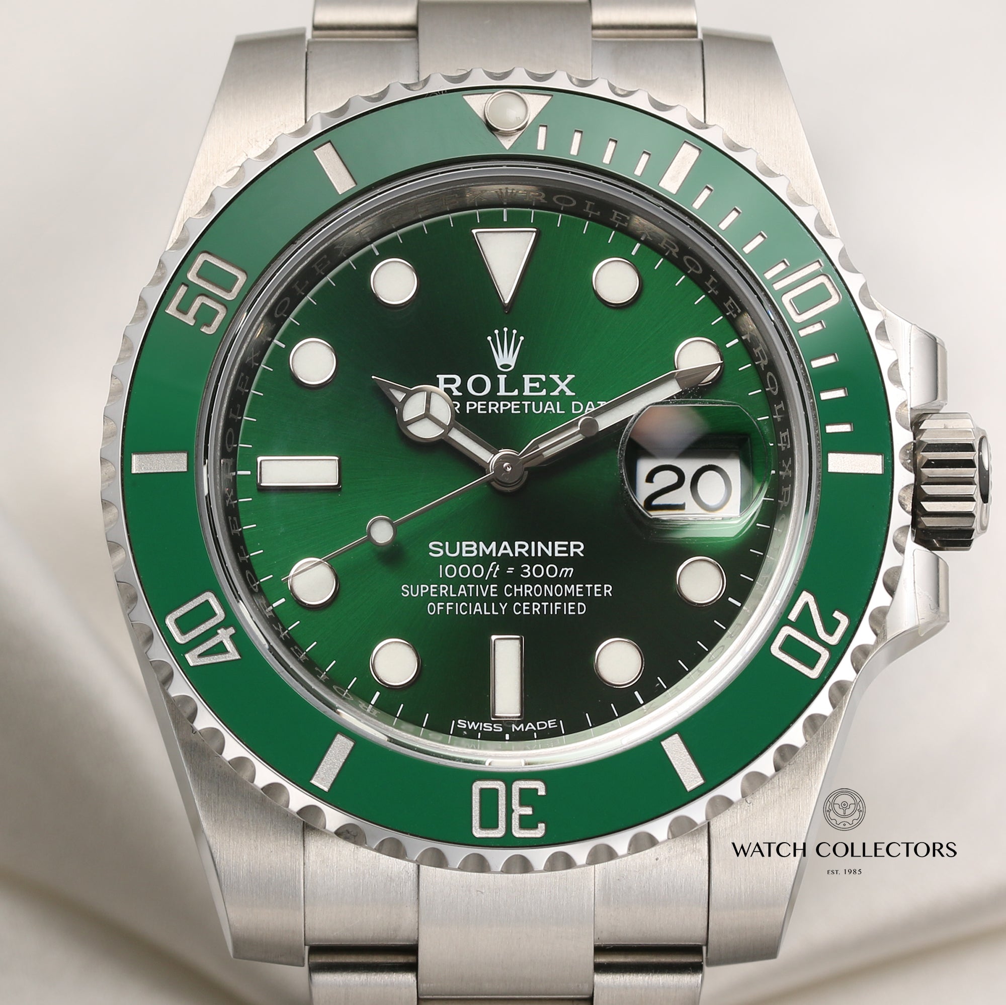 Full Set Unworn Rolex Submariner 116610LV Stainless Steel Hulk Second Hand Watch Collectors 2