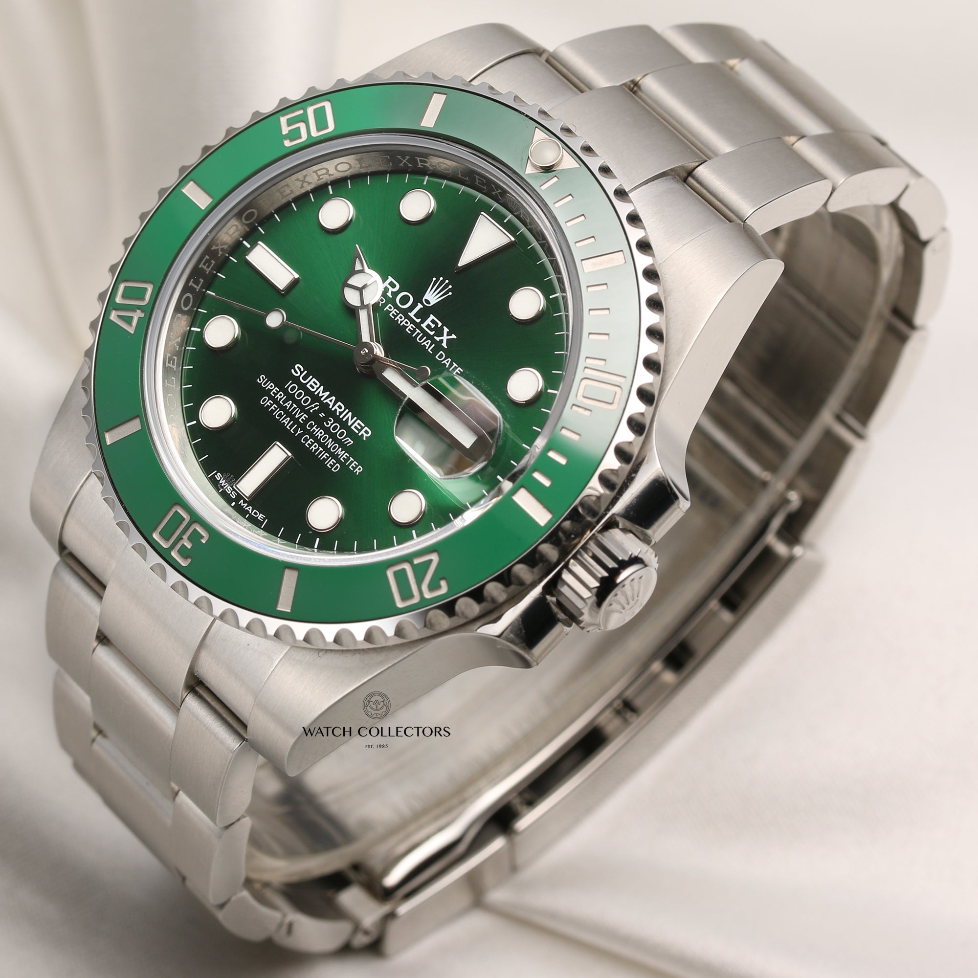 Full Set Unworn Rolex Submariner 116610LV Stainless Steel Hulk Second Hand Watch Collectors 3