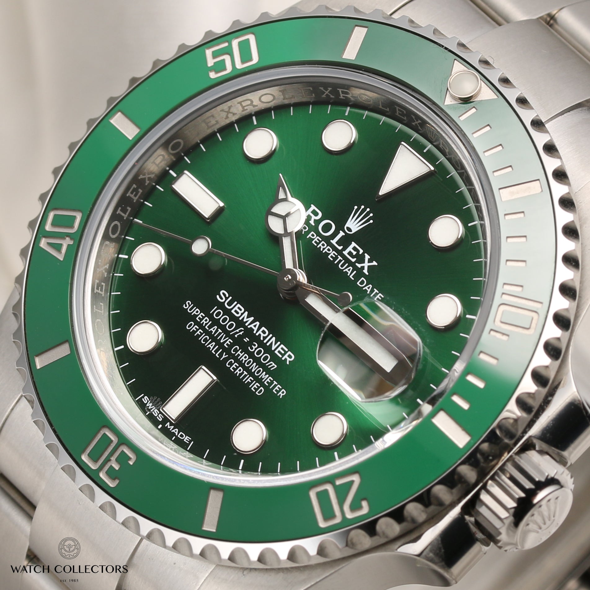 Full Set Unworn Rolex Submariner 116610LV Stainless Steel Hulk Second Hand Watch Collectors 4