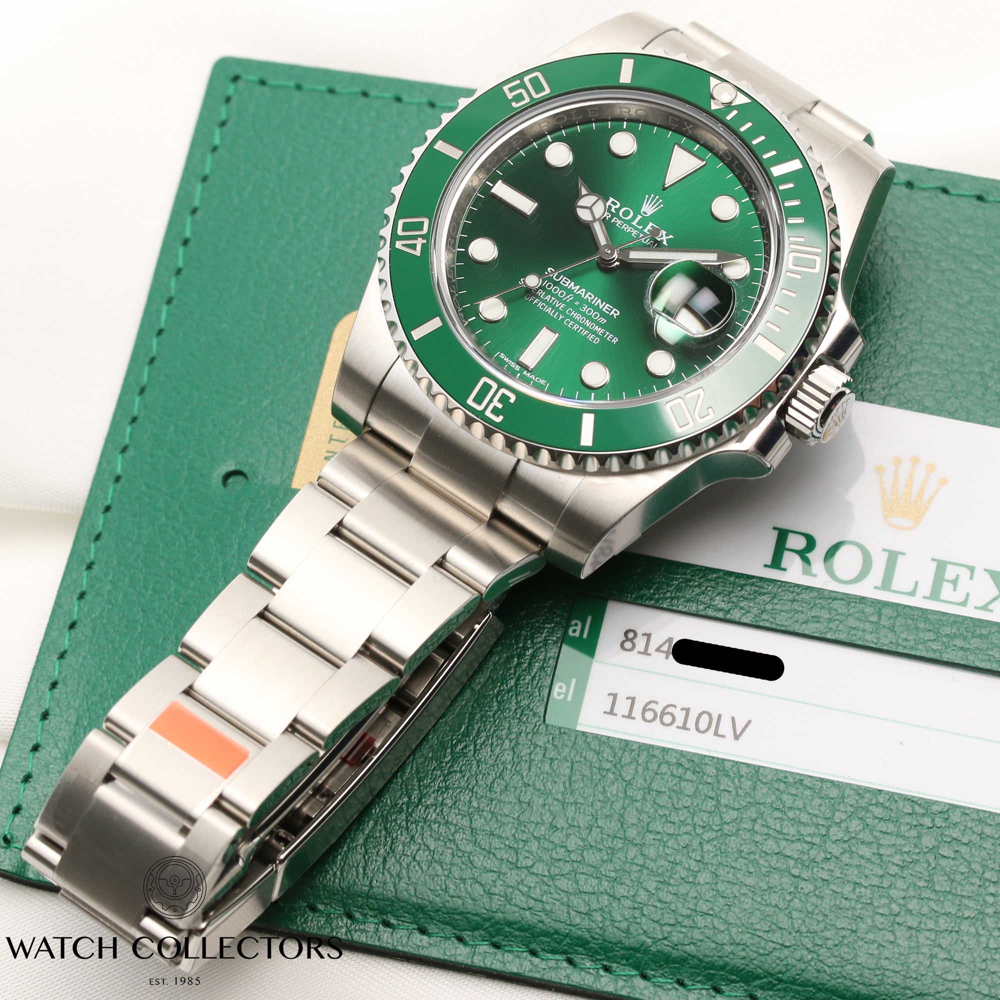 Full Set Unworn Rolex Submariner 116610LV Stainless Steel Second Hand Watch Collectors 3