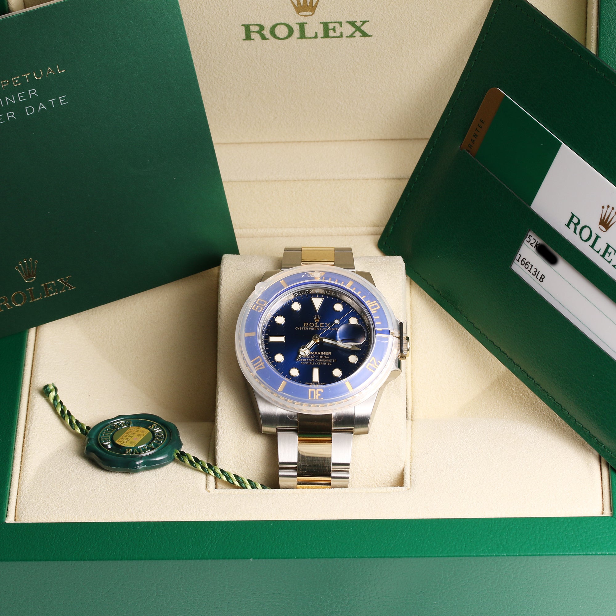 Full Set Unworn Rolex Submariner 116613LB 2018 Steel & Gold Second Hand Watch Collectors 7