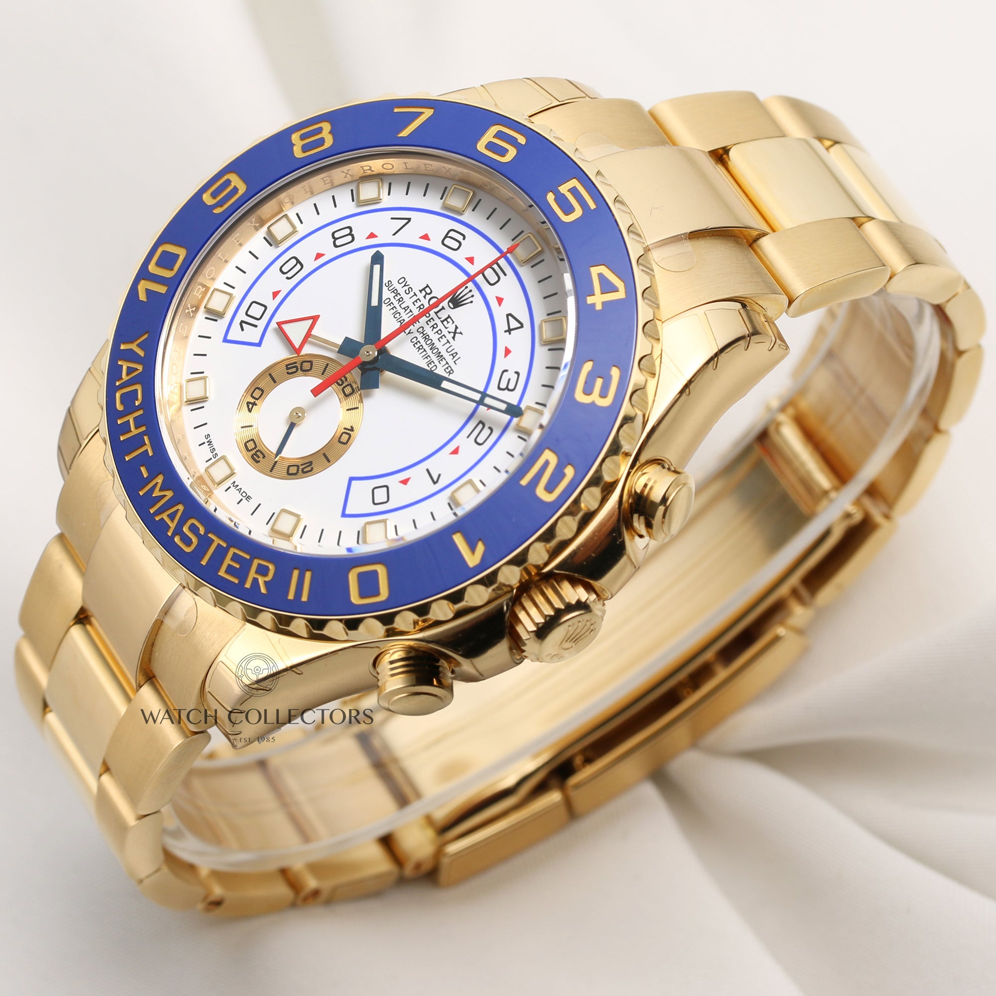 Full-Set-Unworn-Rolex-Yacht-Master-II-18K-Yellow-Gold-Second-Hand-Watch-Collectors-3