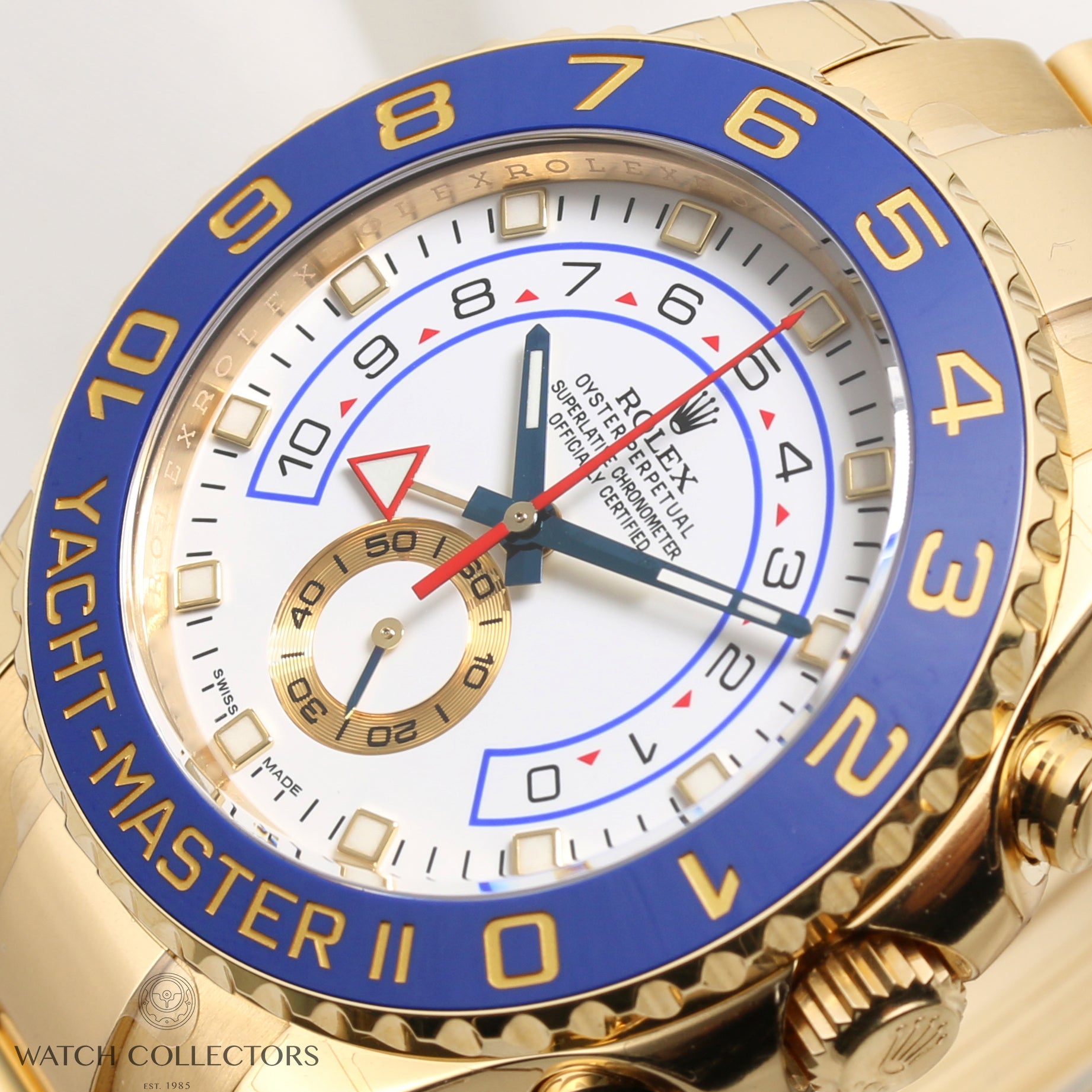 Full-Set-Unworn-Rolex-Yacht-Master-II-18K-Yellow-Gold-Second-Hand-Watch-Collectors-4