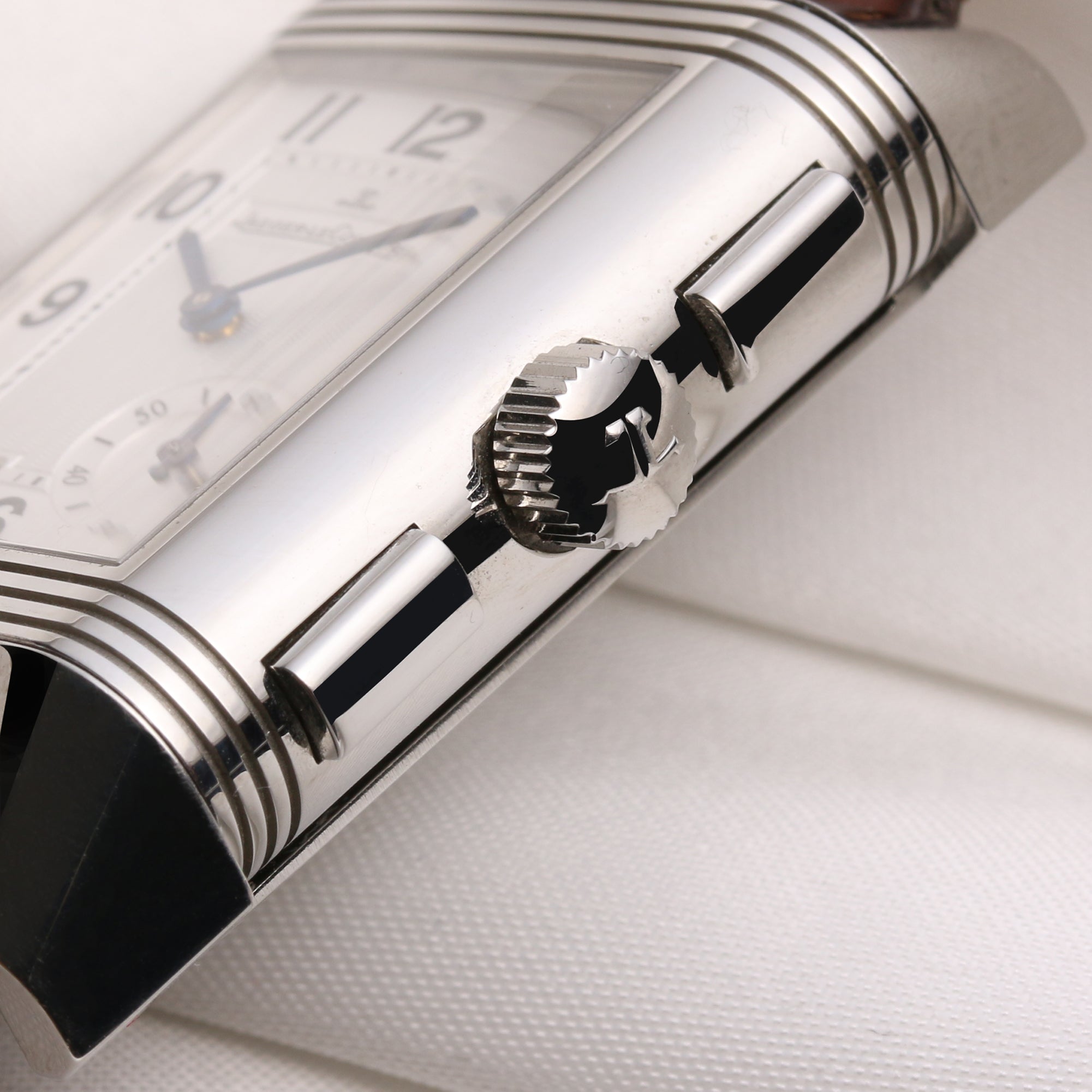 Full set Jaeger Le-Coultre Reverso Grande Date GMT 240.8.18 Q3028420 Stainless Steel Second Hand Watch Collectors 5