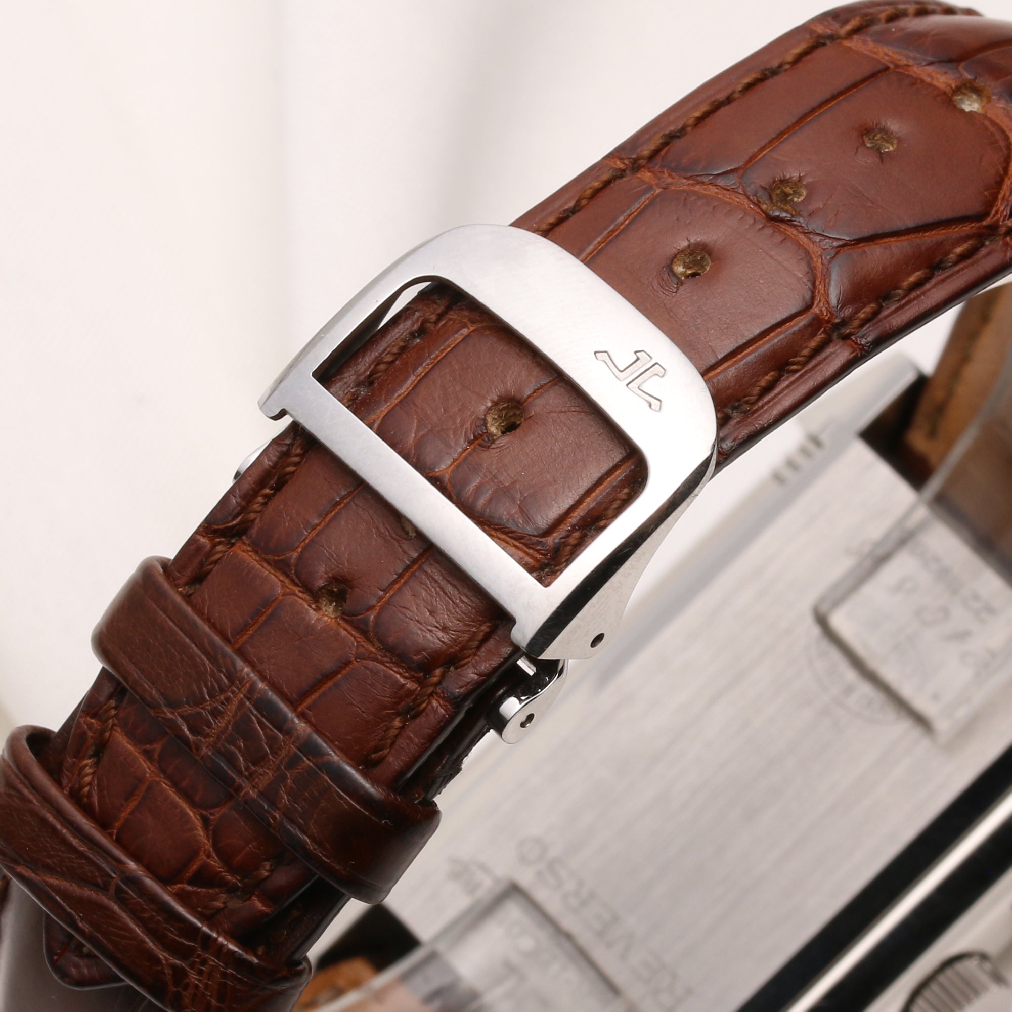 Full set Jaeger Le-Coultre Reverso Grande Date GMT 240.8.18 Q3028420 Stainless Steel Second Hand Watch Collectors 9