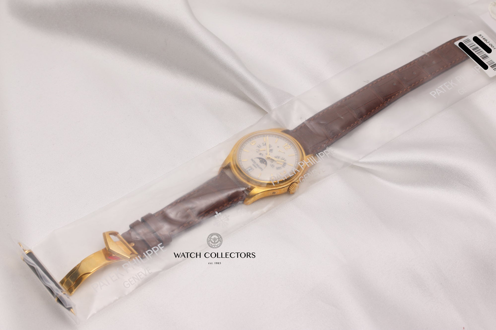 Fully-Sealed-Unworn-Patek-Philippe-Complications-Annual-Calendar-5146J-001-18k-Yellow-Gold-Second-Hand-Watch-Collectors-2