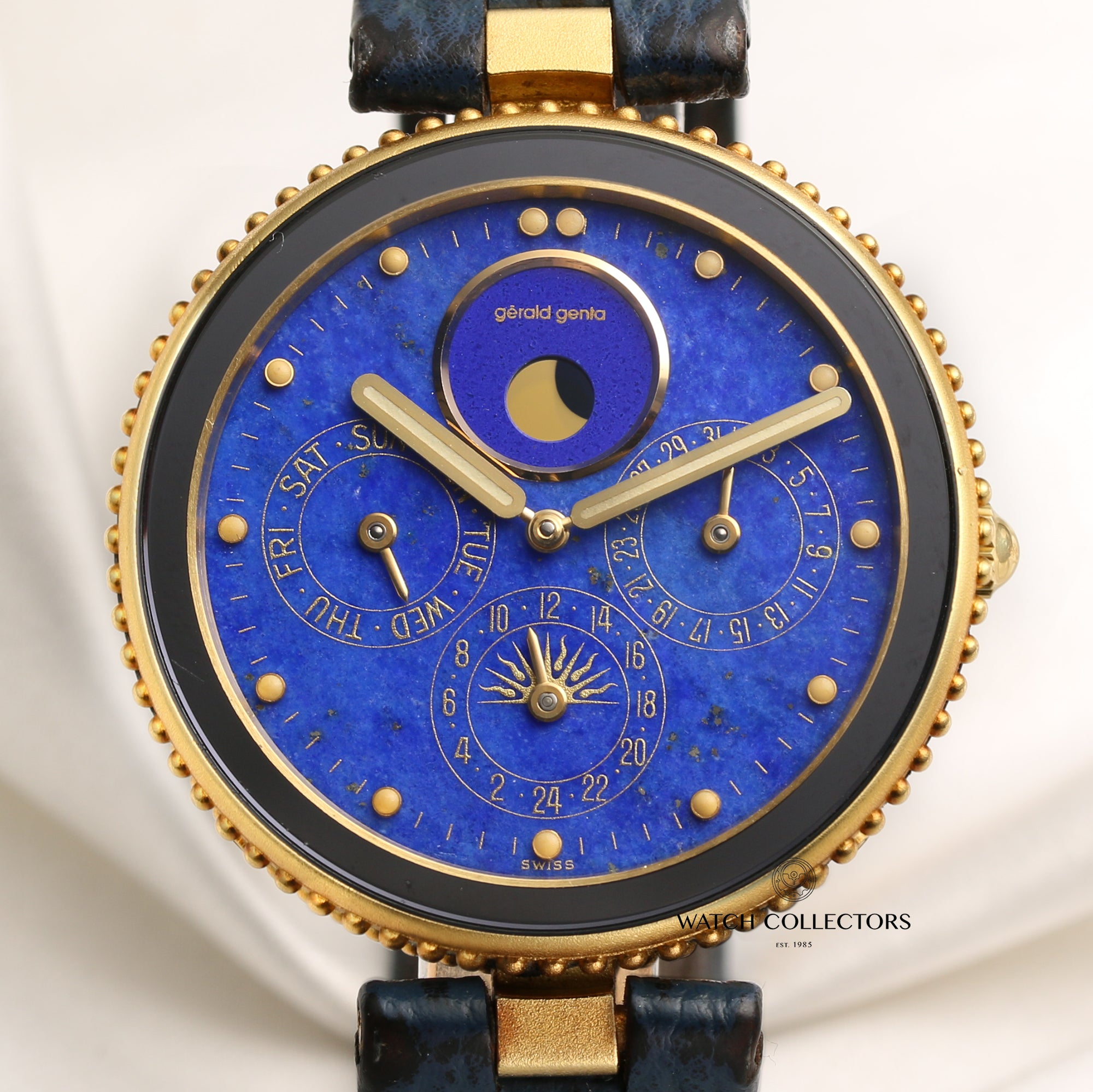 Gerald Genta 18K Yellow Gold Moonphase Second Hand Watch Collectors 2