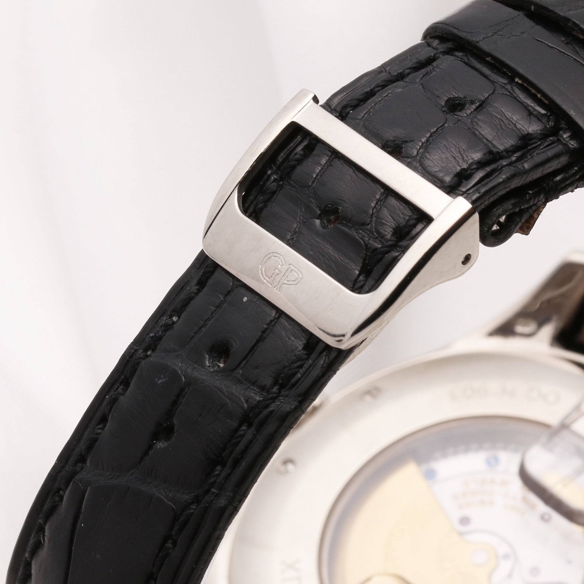 Girard-Perregaux World Time Chronograph 18K White Gold 4980 Second Hand Watch Collectors 6