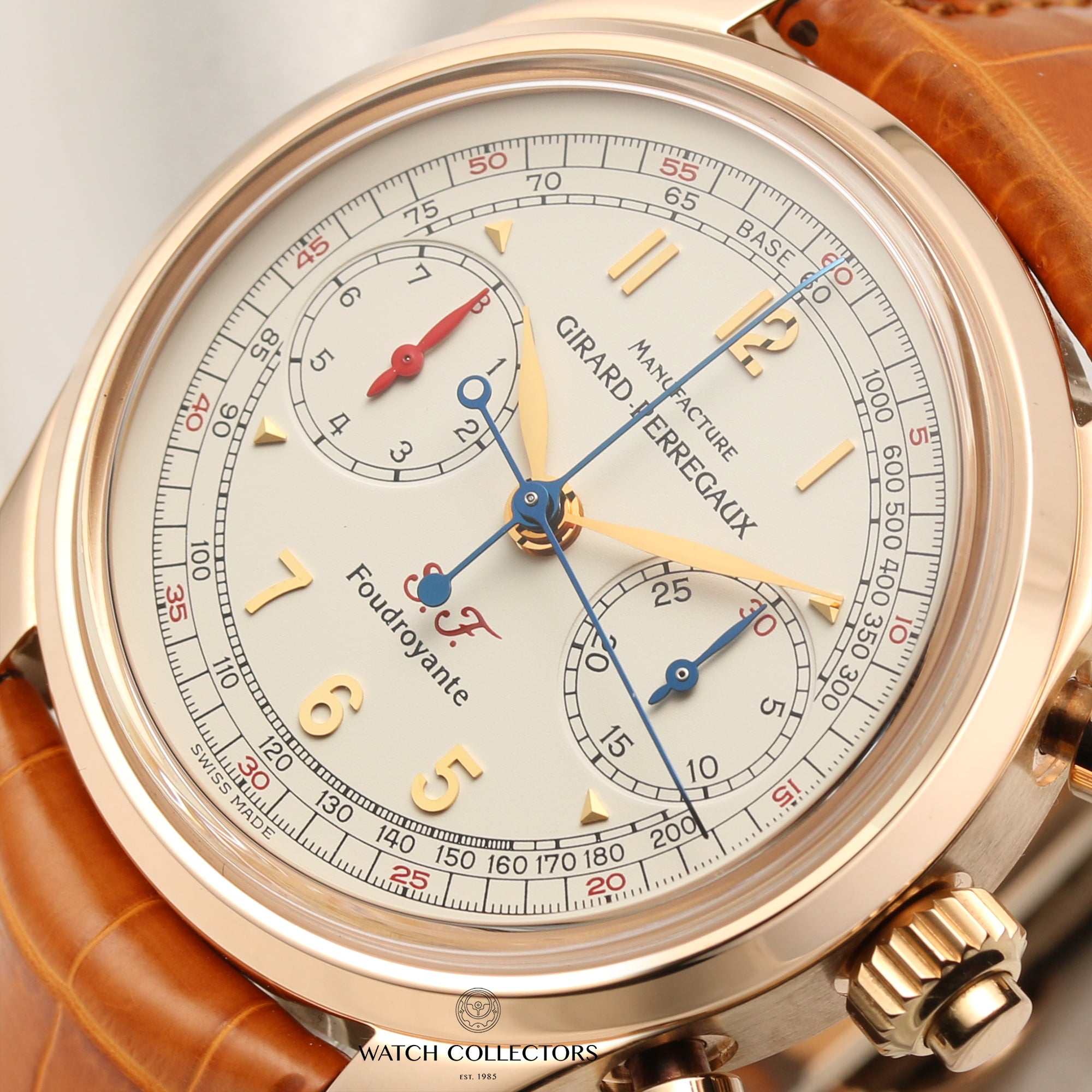 Girrard Perregaux Foudroyante 18K Rose Gold Second Hand Watch Collectors 4