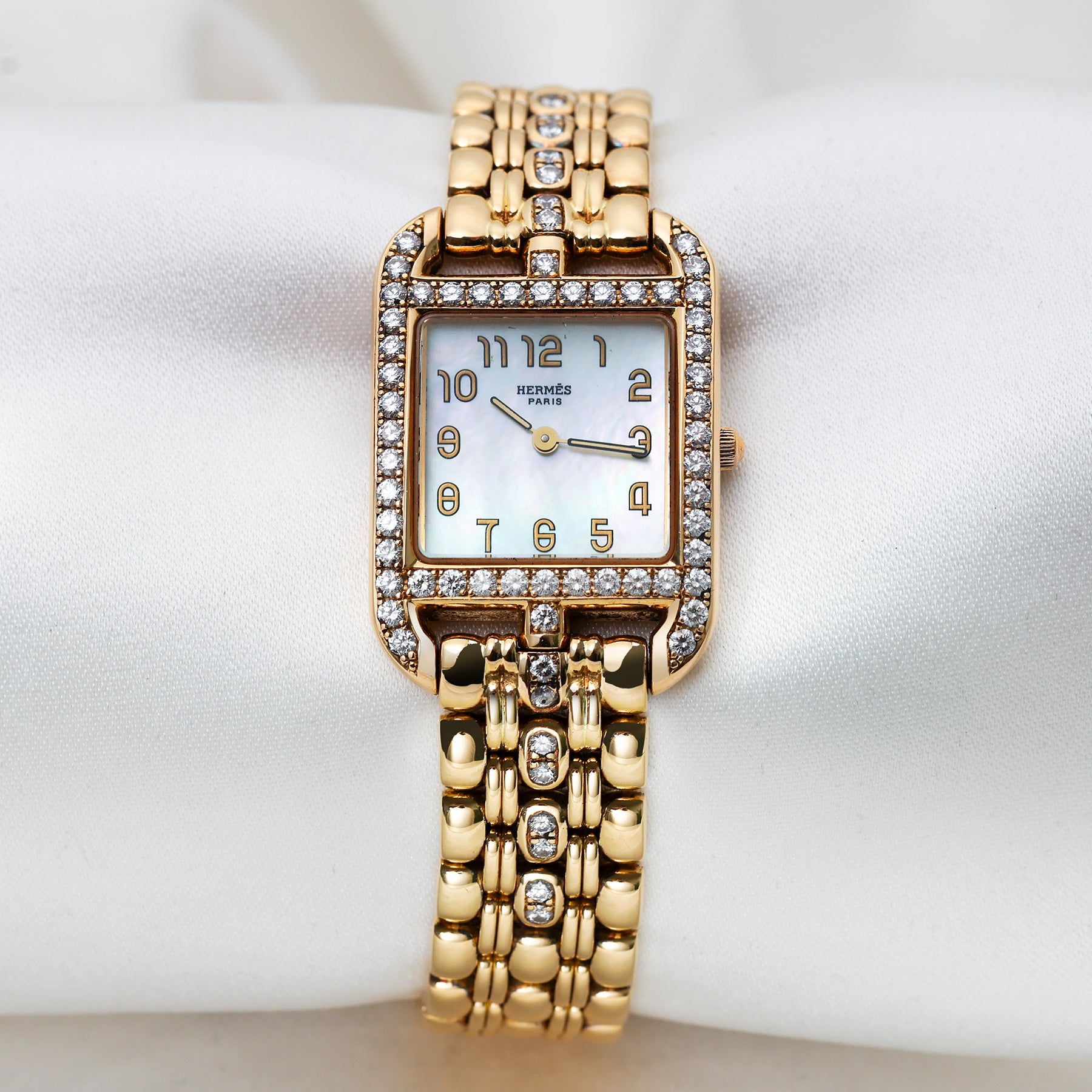 Hermes 18K Yellow Gold Second Hand Watch Collectors 1