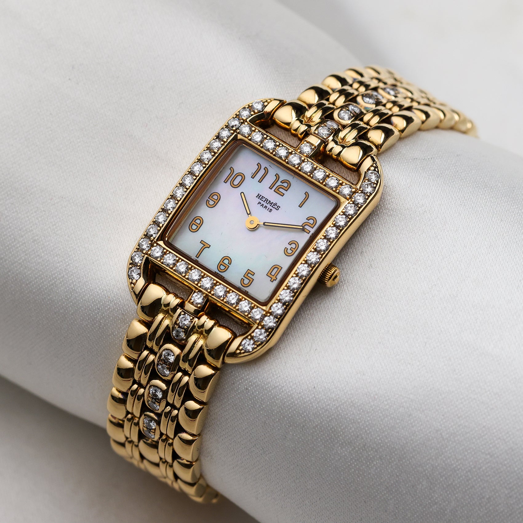 Hermes 18K Yellow Gold Second Hand Watch Collectors 3