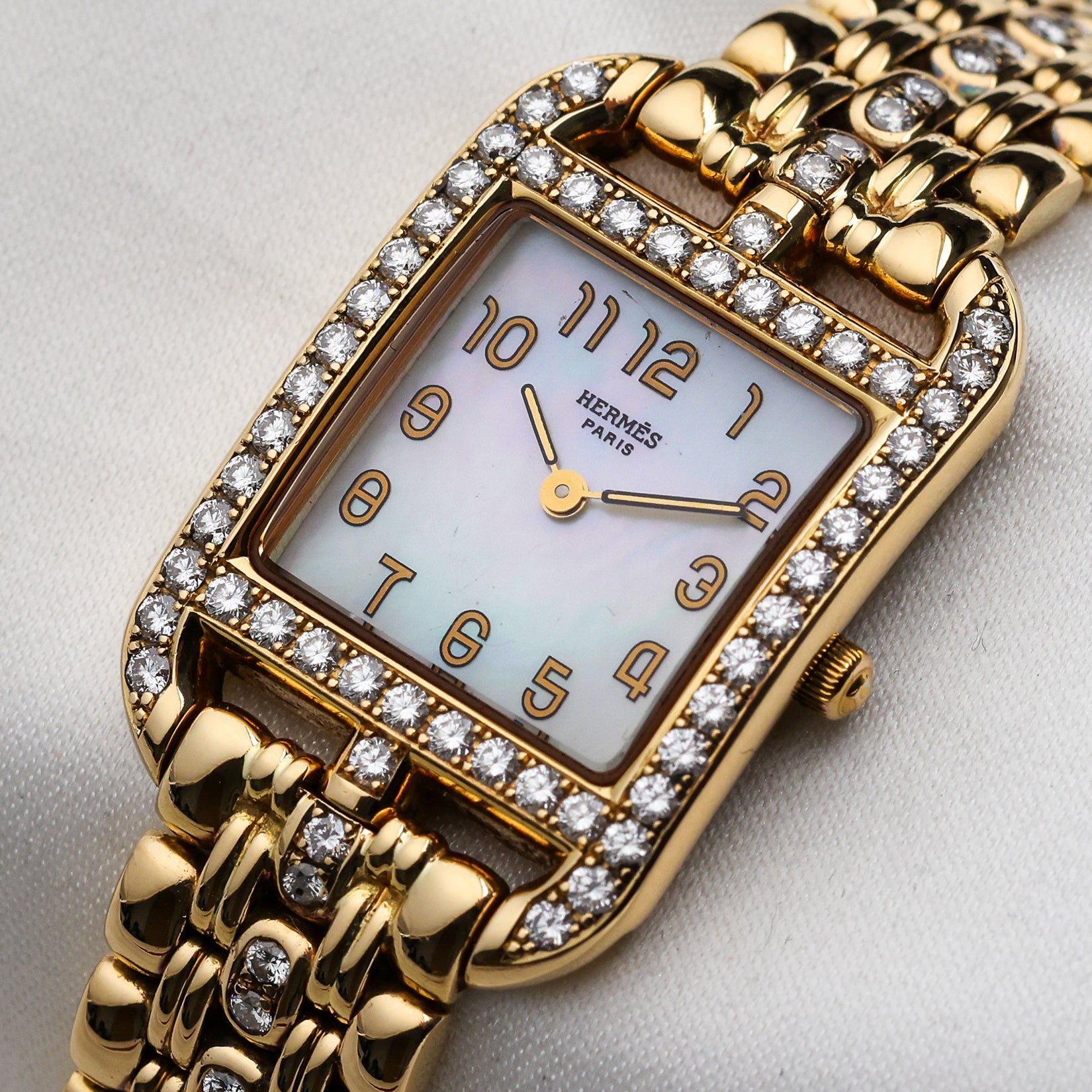 Hermes 18K Yellow Gold Second Hand Watch Collectors 4