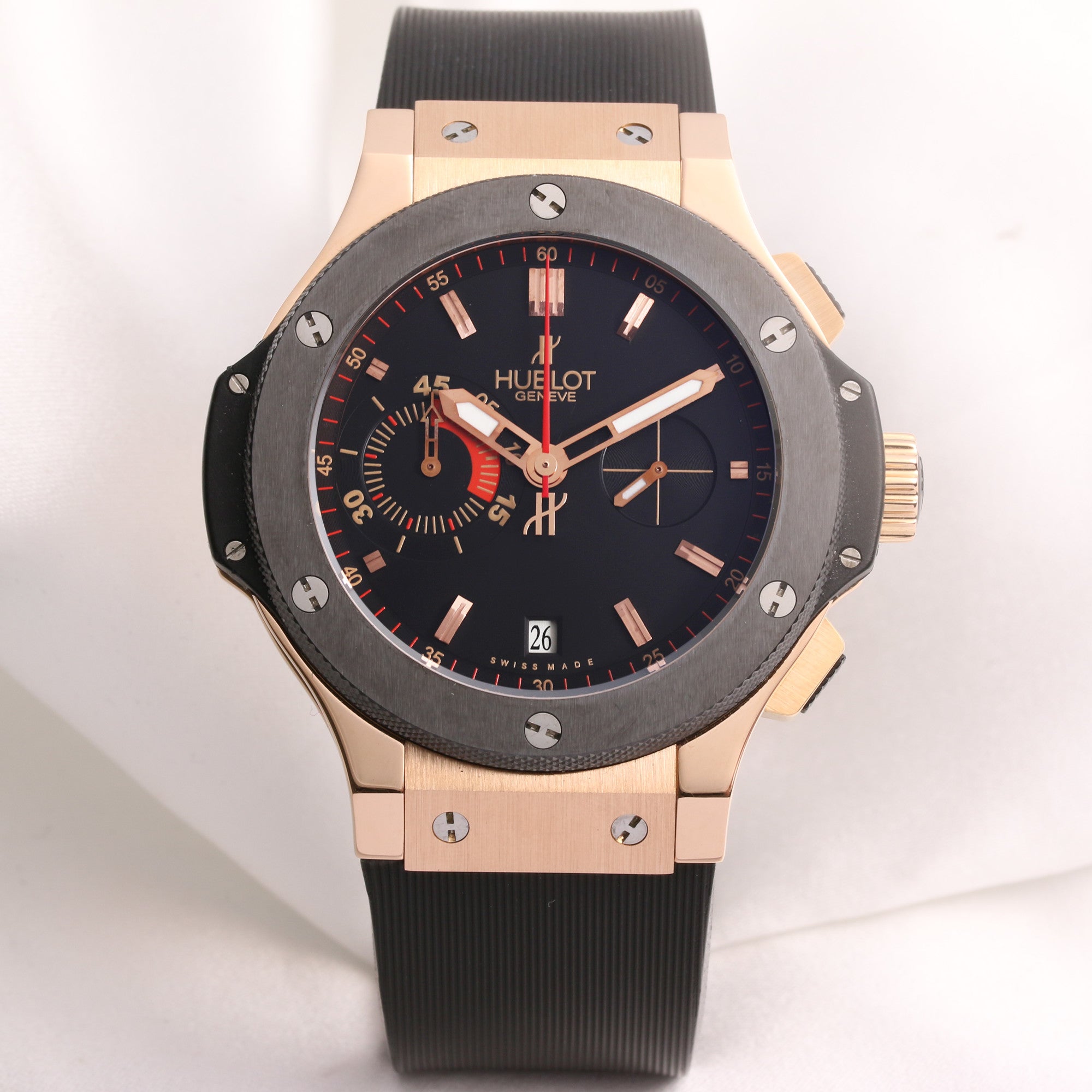Hublot Big Bang Limited Edition Uefa Euro 2008 Ceramic & 18K Rose Gold Second Hand Watch Collectors 2