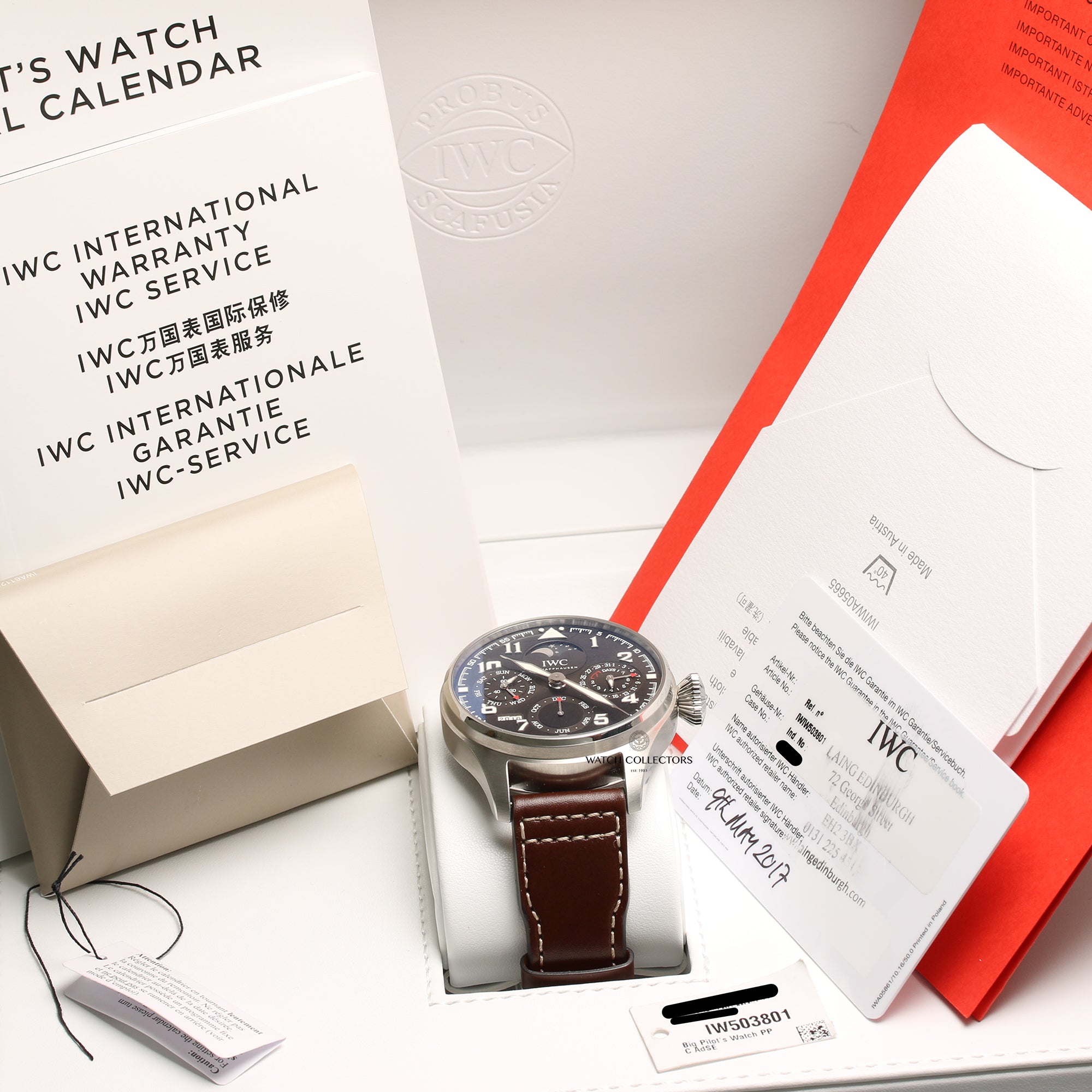 IWC Big Pilot Perpetual Calender Chronograph IW503801 Stainless Steel Second Hand Watch Collectors 11