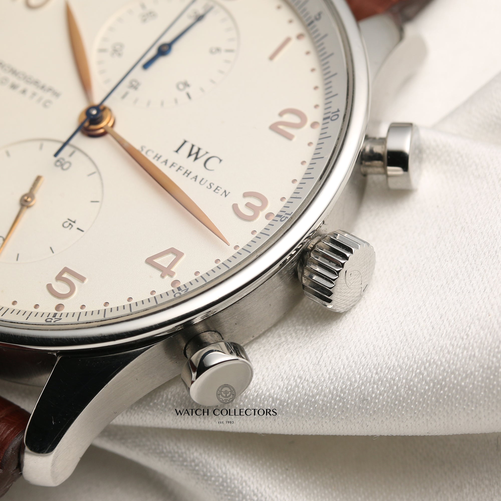 IWC Chronograph Stainless Steel Second hand Watch Collectors 6