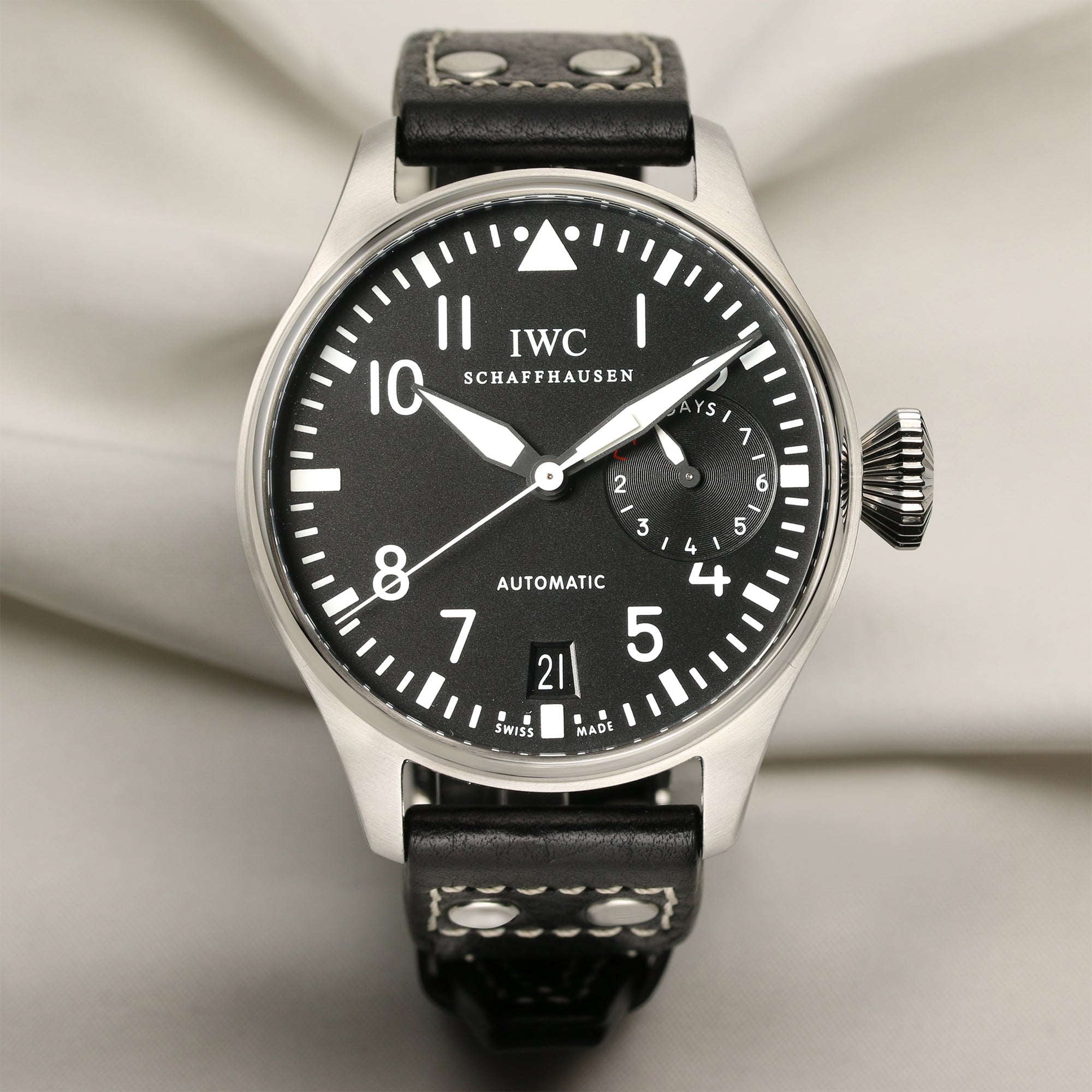 IWC-Pilot-Stainless-Steel-Second-Hand-Watch-Collectors-1