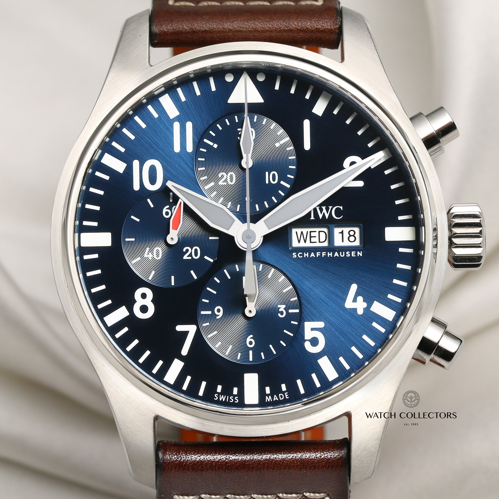 IWC Pilots Watch Chronograph Edition Le Petit Prince IW377714 Stainless Steel Second Hand Watch Collectors 2