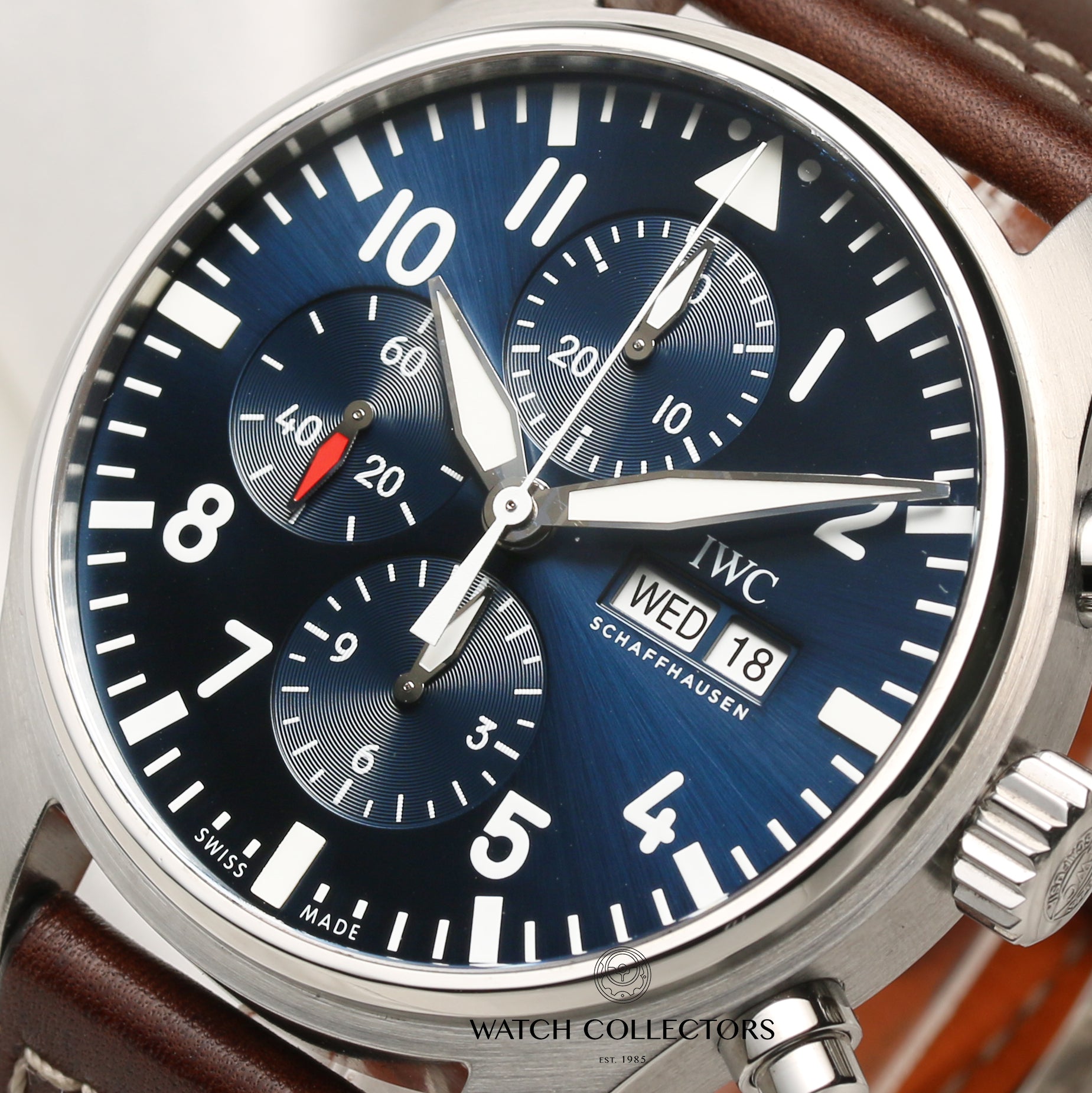 IWC Pilots Watch Chronograph Edition Le Petit Prince IW377714 Stainless Steel Second Hand Watch Collectors 5