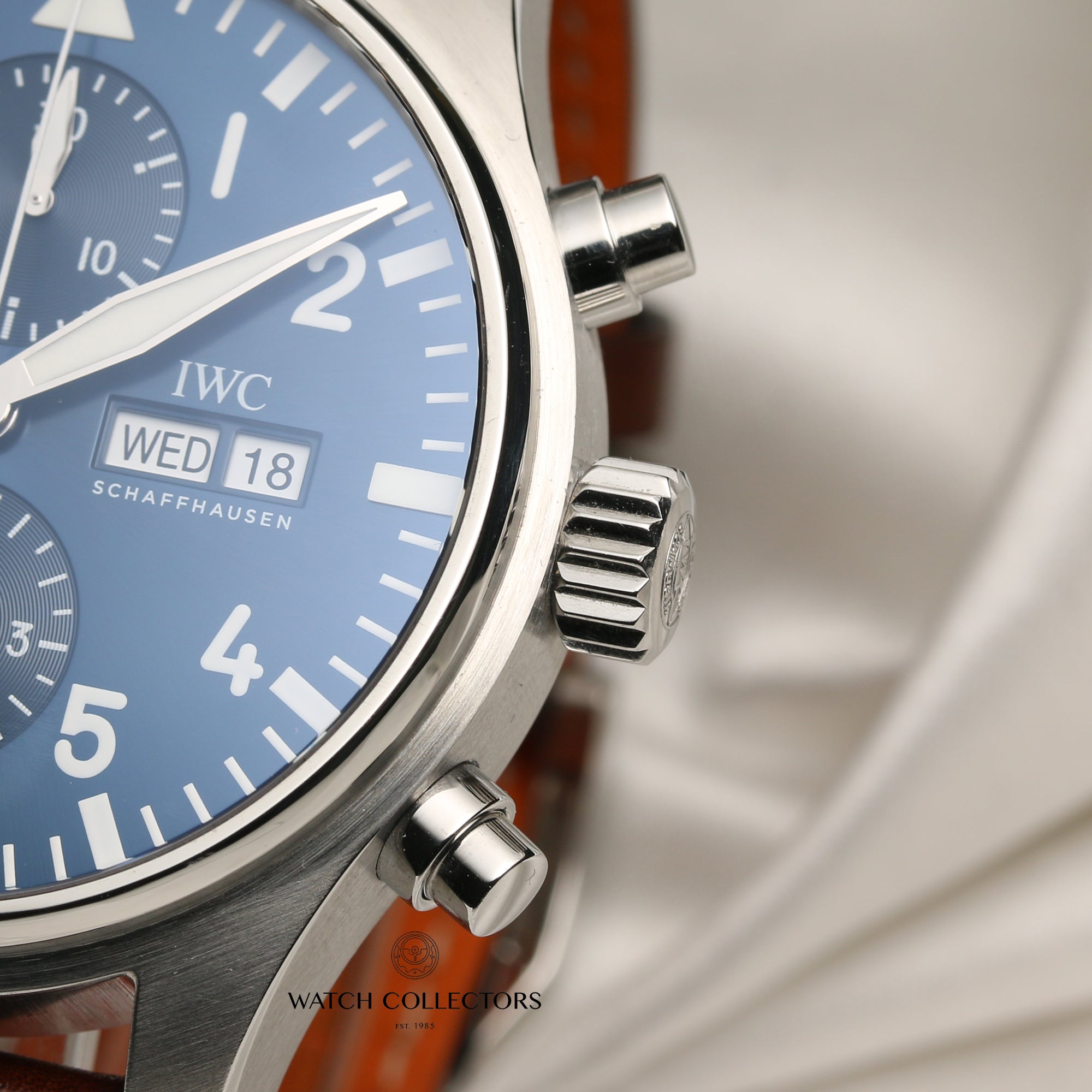 IWC Pilots Watch Chronograph Edition Le Petit Prince IW377714 Stainless Steel Second Hand Watch Collectors 6