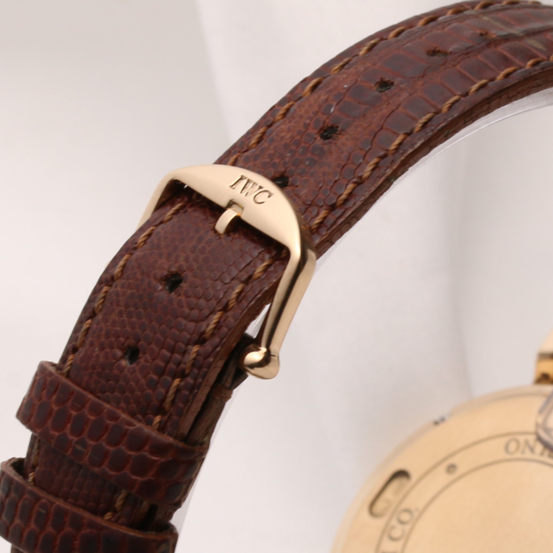 IWC Portofino 18K Rose Gold Champagne Dial Second Hand Watch Collectors 6