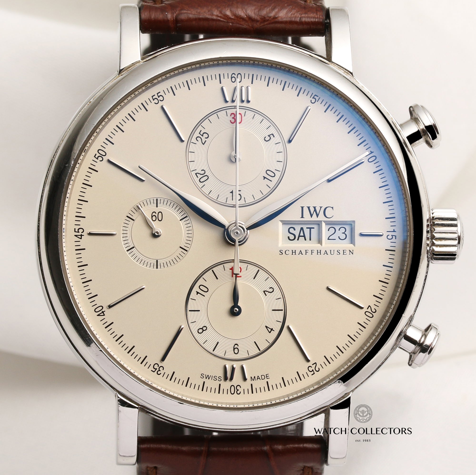 IWC-Portofino-Chronograph-IW391007-Stainless-Steel-Second-Hand-Watch-Collectors-2