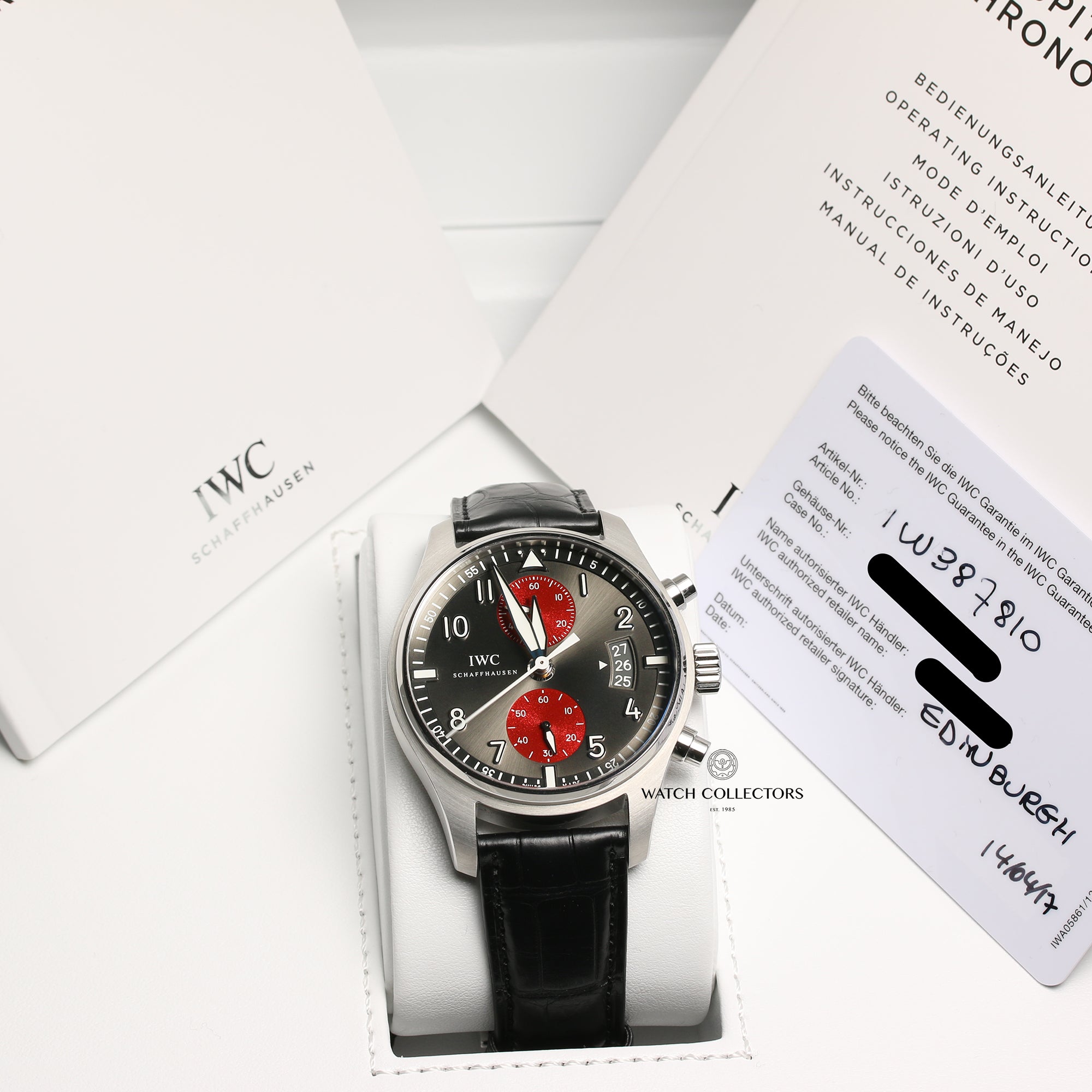 IWC Spitfire Chronograph IW3878-10 Tribeca Film Festival 2014 Stainless Steel Second Hand Watch Collectors 11