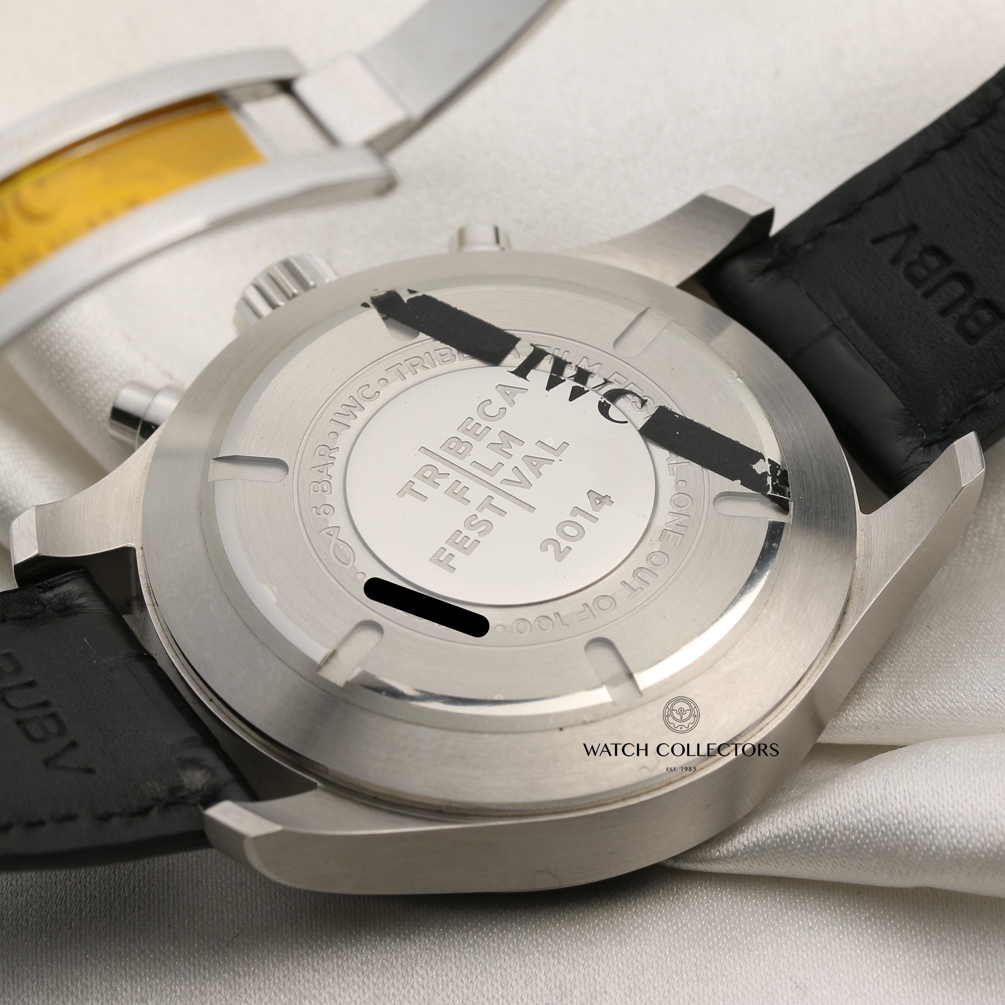 IWC Spitfire Chronograph IW3878-10 Tribeca Film Festival 2014 Stainless Steel Second Hand Watch Collectors 8