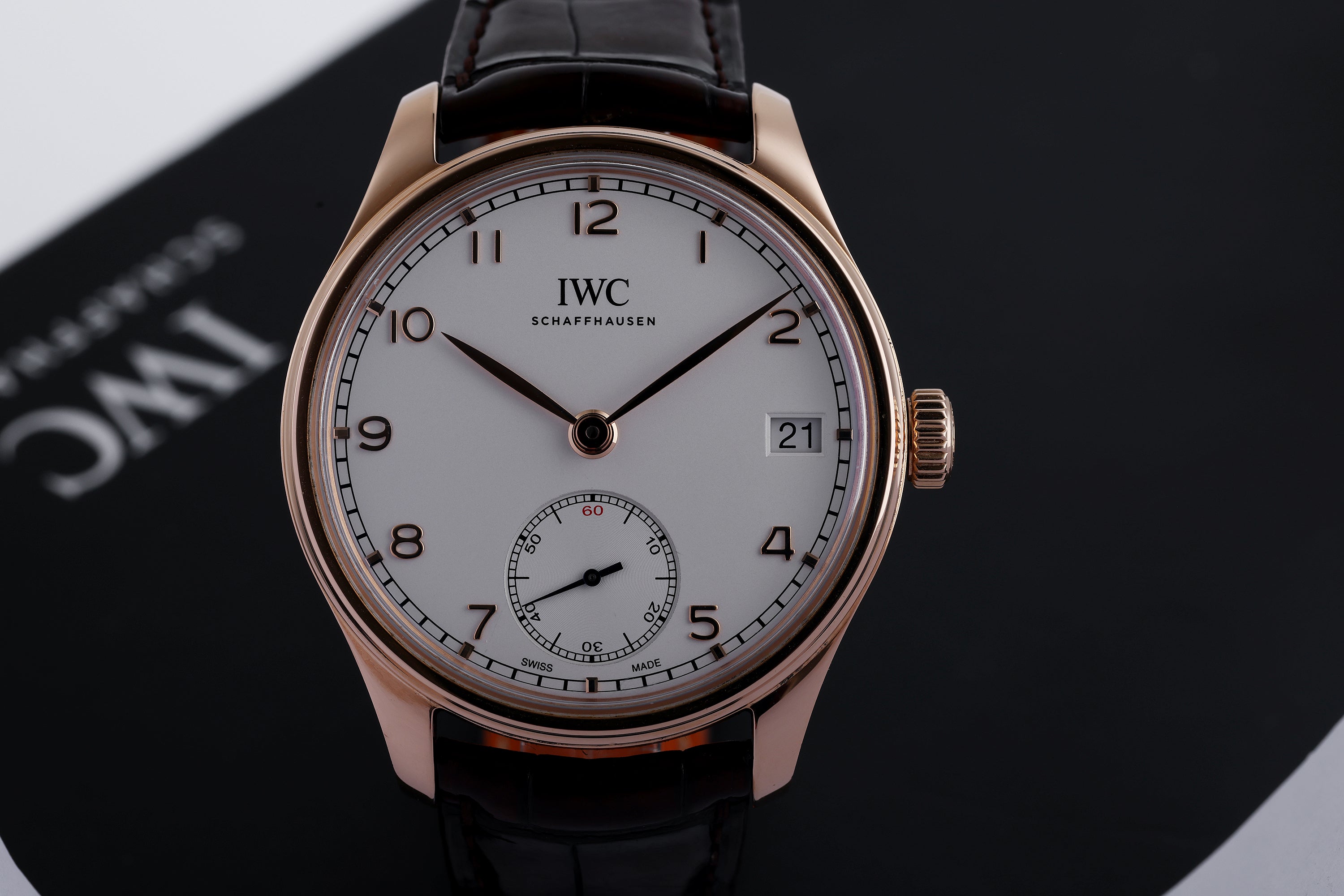 IWC Portugese Hand Wound Eight Days | REF. IW510204 | 18K Rose Gold | Box & Papers