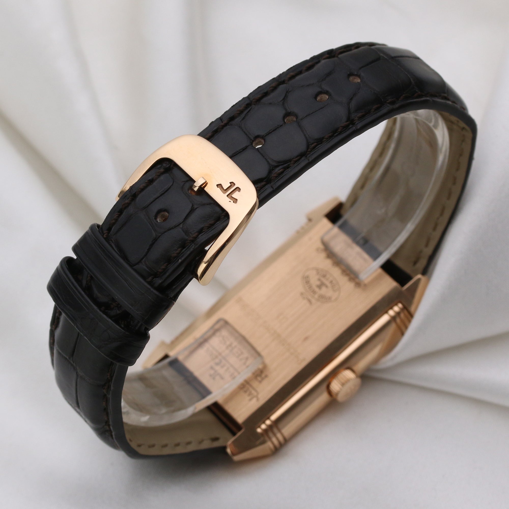 JLC Reverso 18K Rose Gold Second Hand Watch Collectors 7