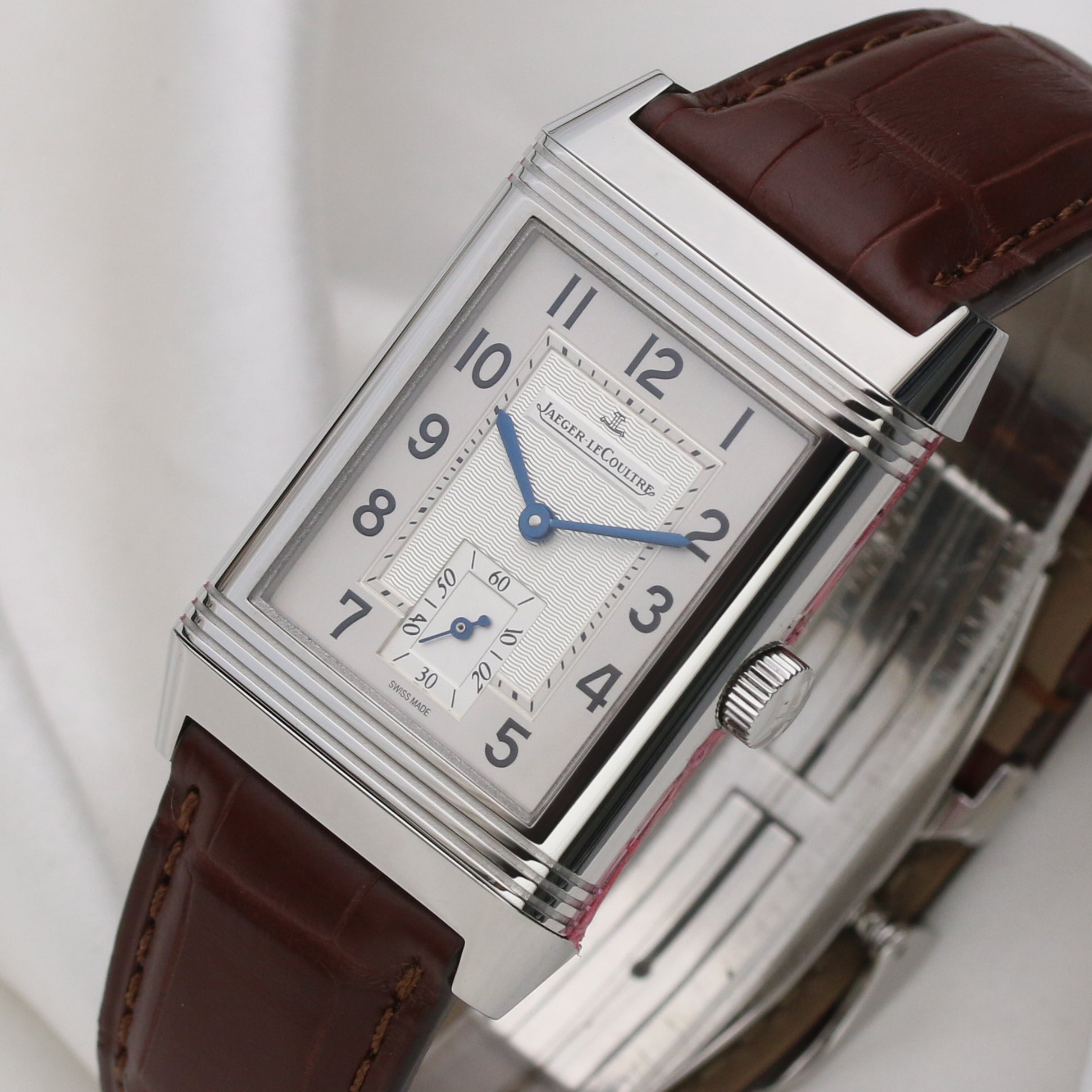 JLC Reverso 18K Stainless Steel Second Hand Watch Collectors 4