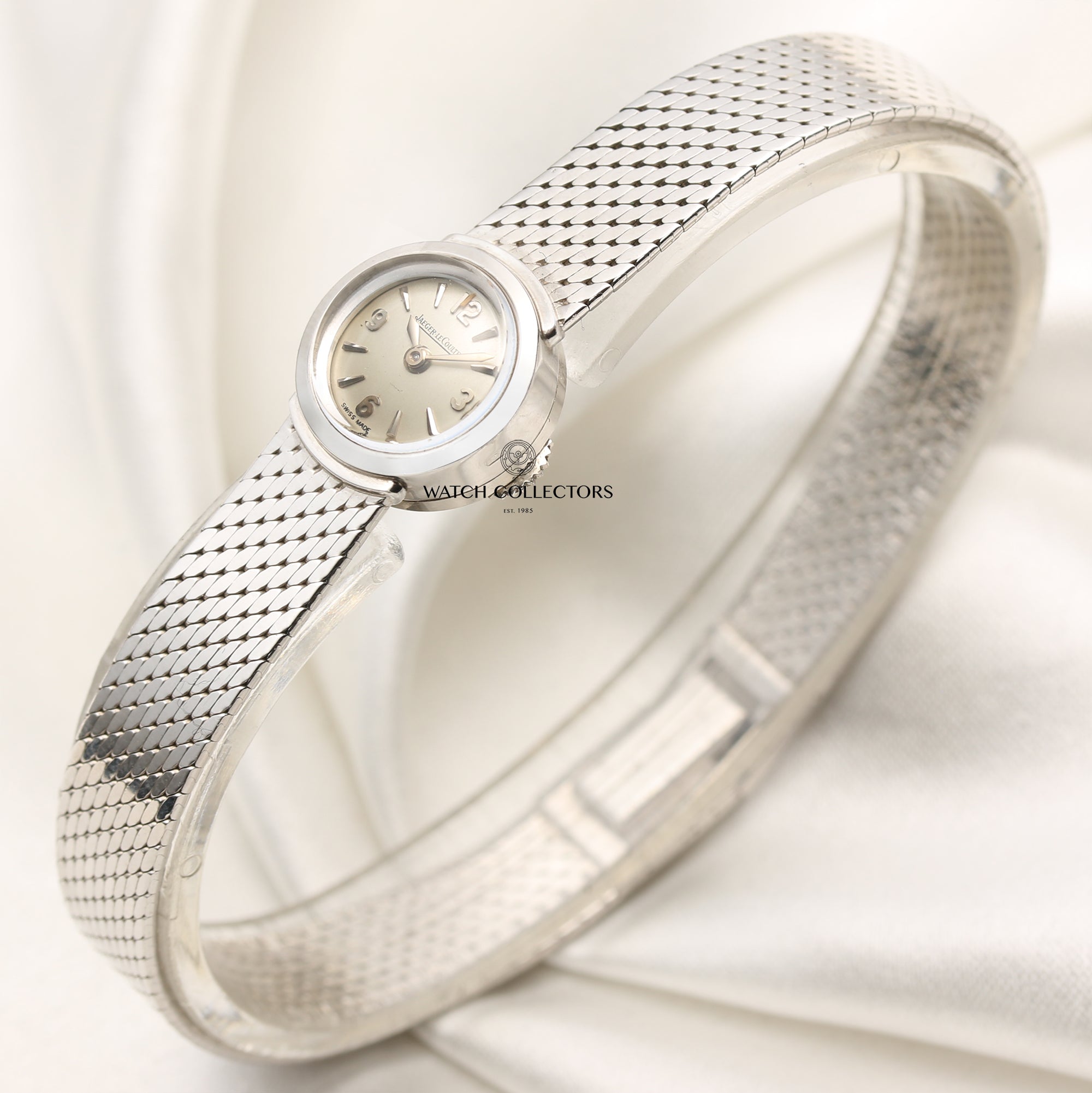 Jaeger Le-Coultre 18K White Gold Second Hand Watch Collectors 3