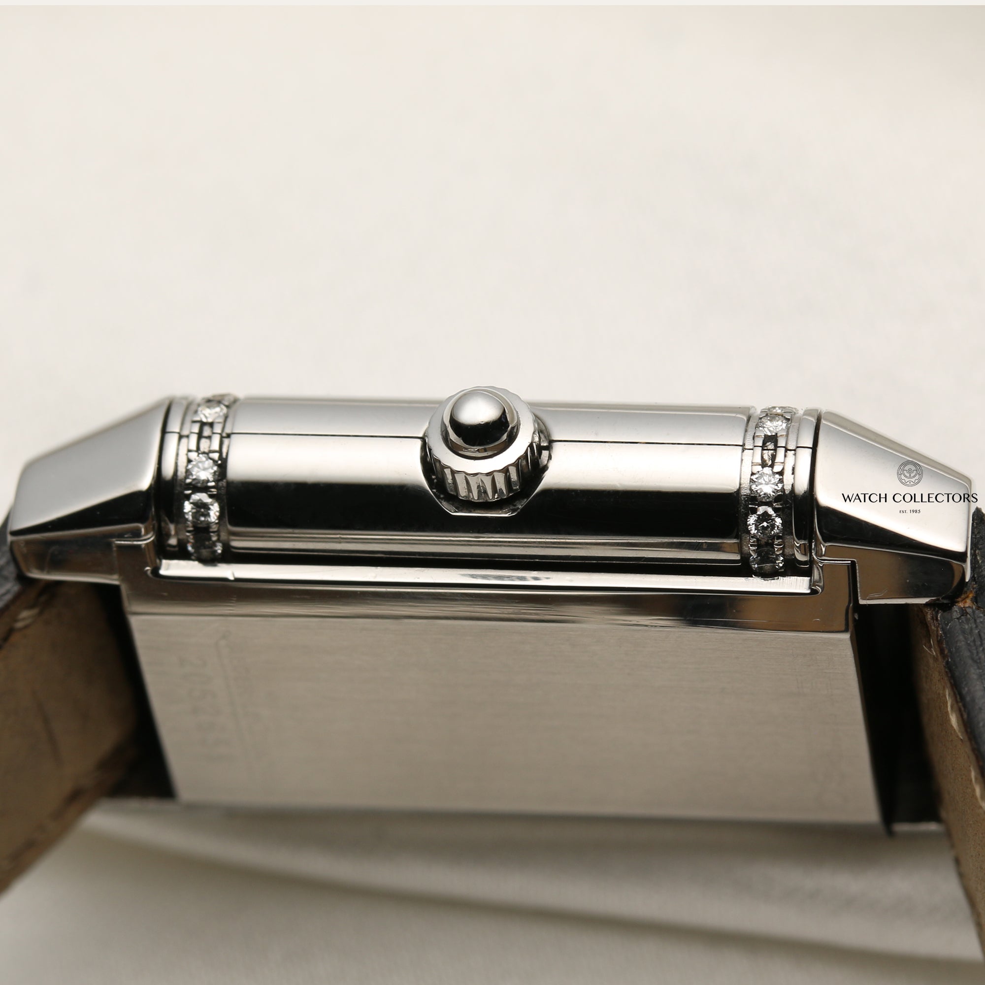 Jaeger Le-Coultre Lady Reverso Stainless Steel Diamond Bezel Second Hand Watch Collectors 6