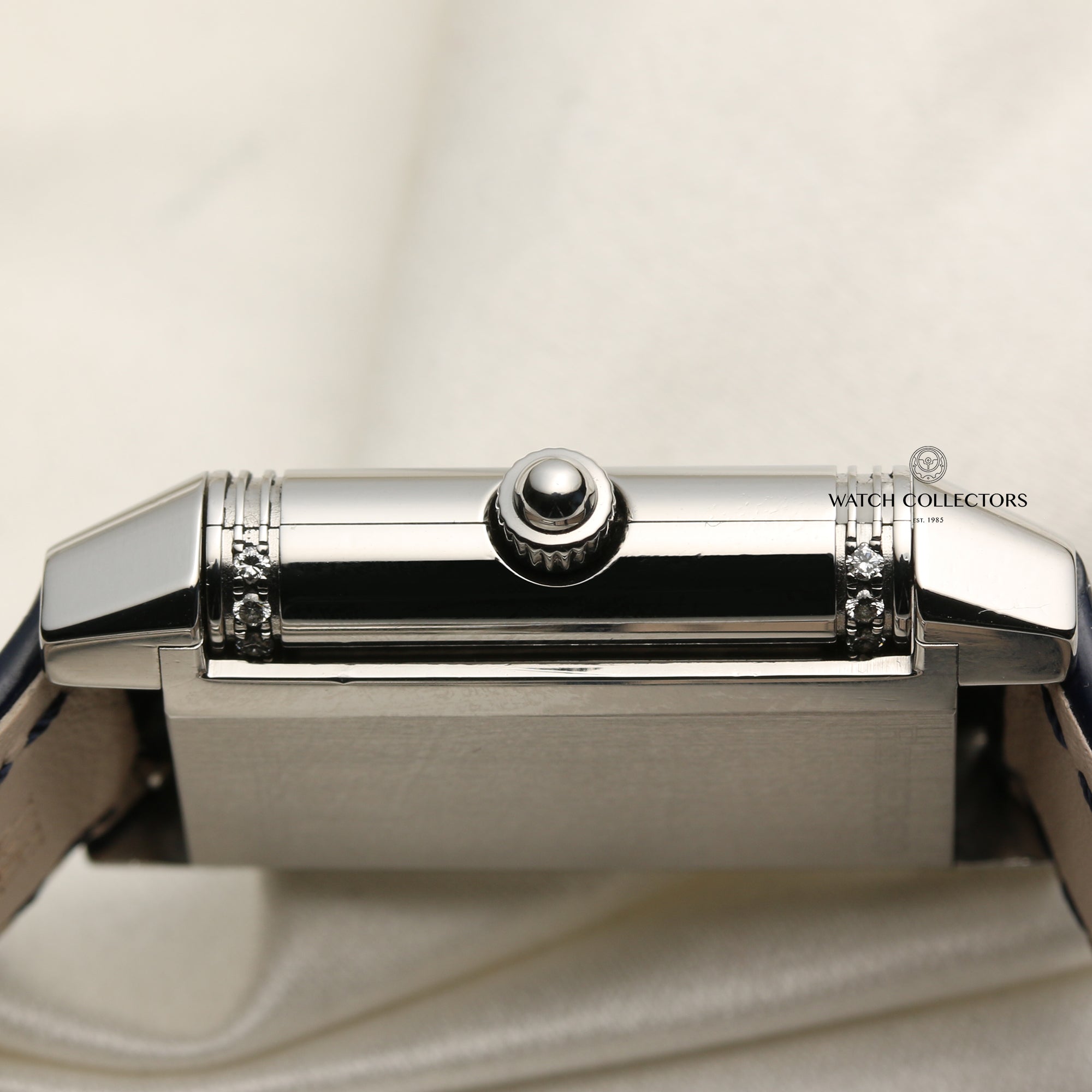 Jaeger Le-Coultre Lady Reverso Stainless Steel MOP Diamond Bezel Second Hand Watch Collectors 6