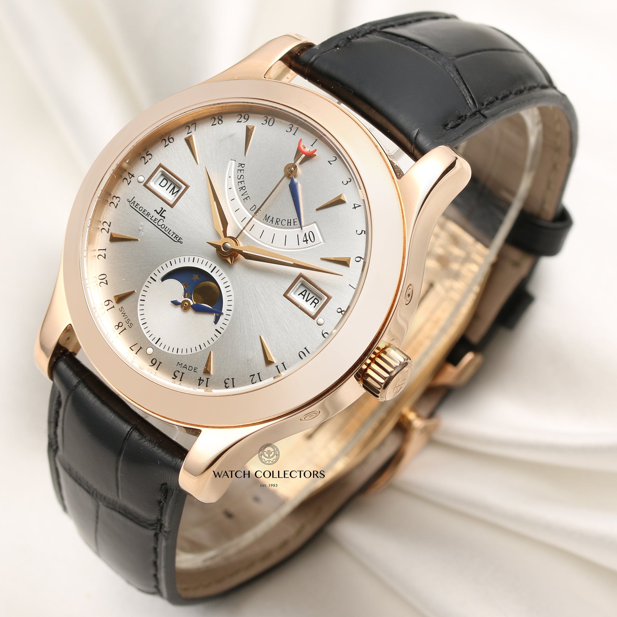 Jaeger Le-Coultre Master Control 18K Rose Gold Second Hand Watch Collectors 3