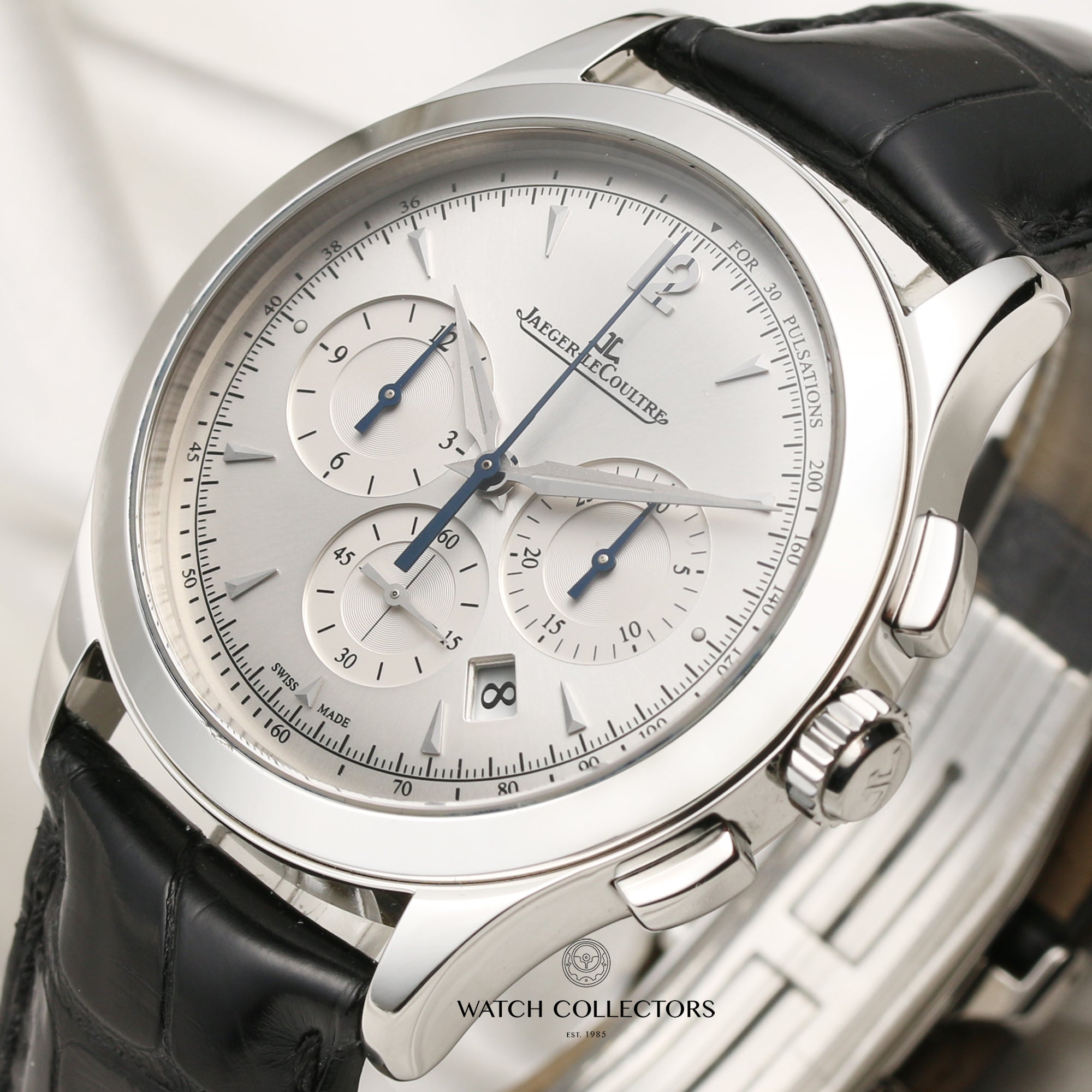 Jaeger Le-Coultre Master Control Stainless Steel Second Hand Watch Collectors 4