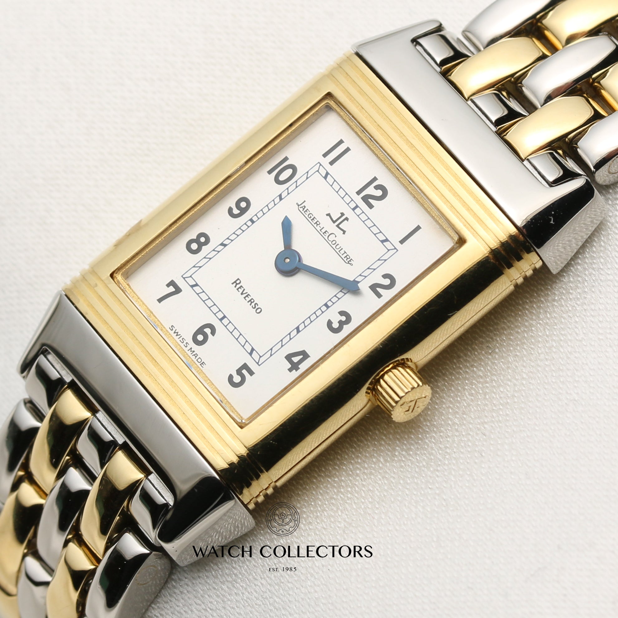 Jaeger Le-Coultre Reverso Steel & Gold Second Hand Watch Collectors 4