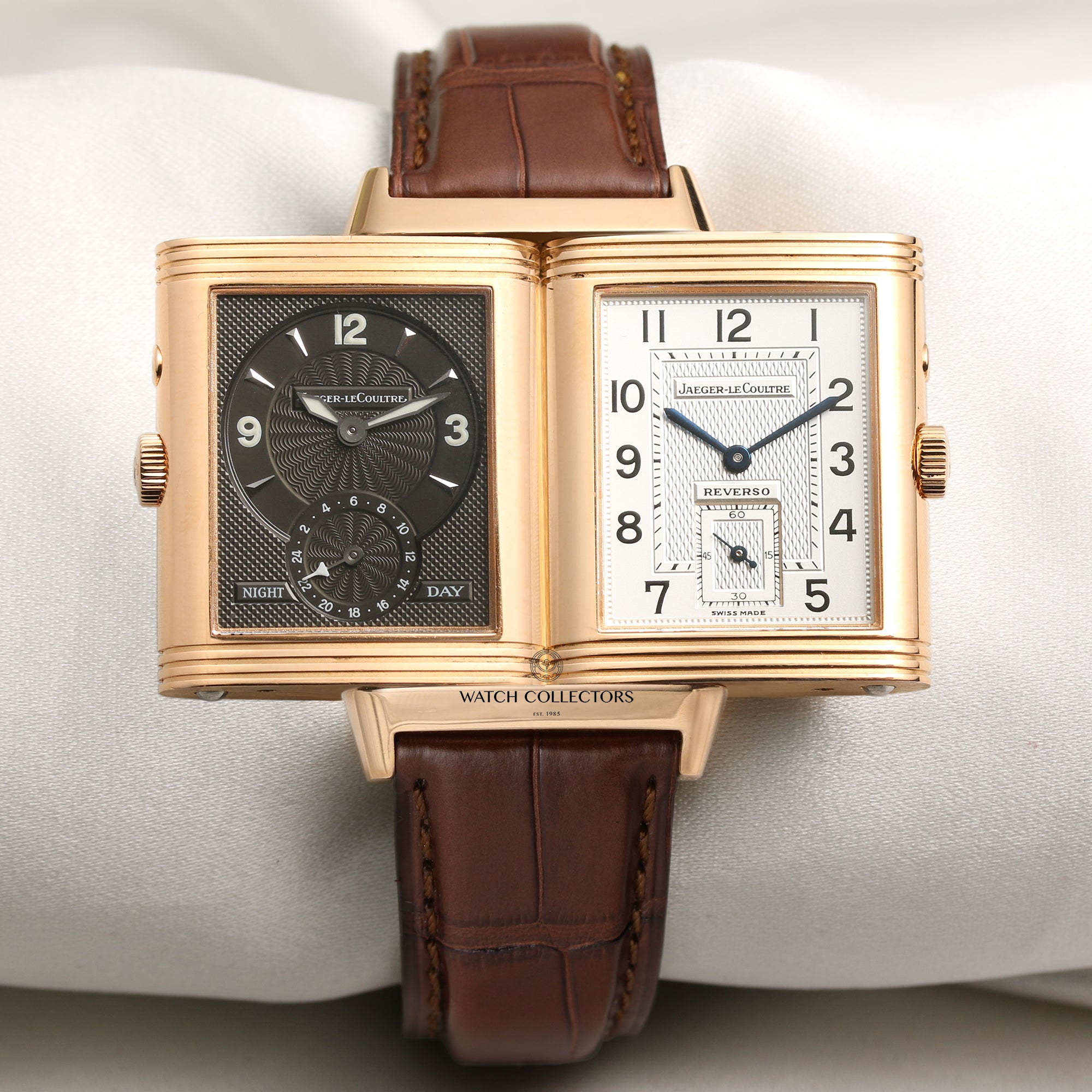 Jaeger-LeCoultre 18K Rose Gold Reverso Second Hand Watch Collectors 1