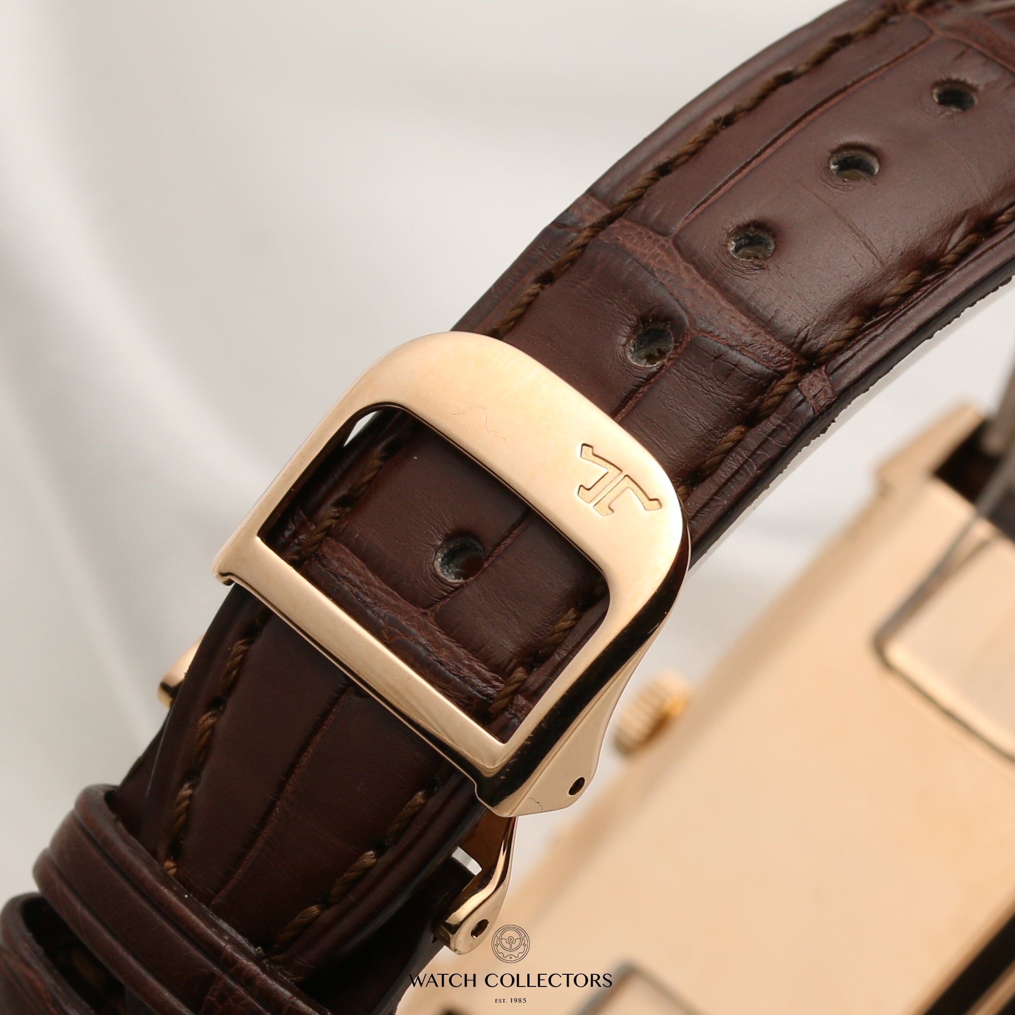 Jaeger-LeCoultre 18K Rose Gold Reverso Second Hand Watch Collectors 10