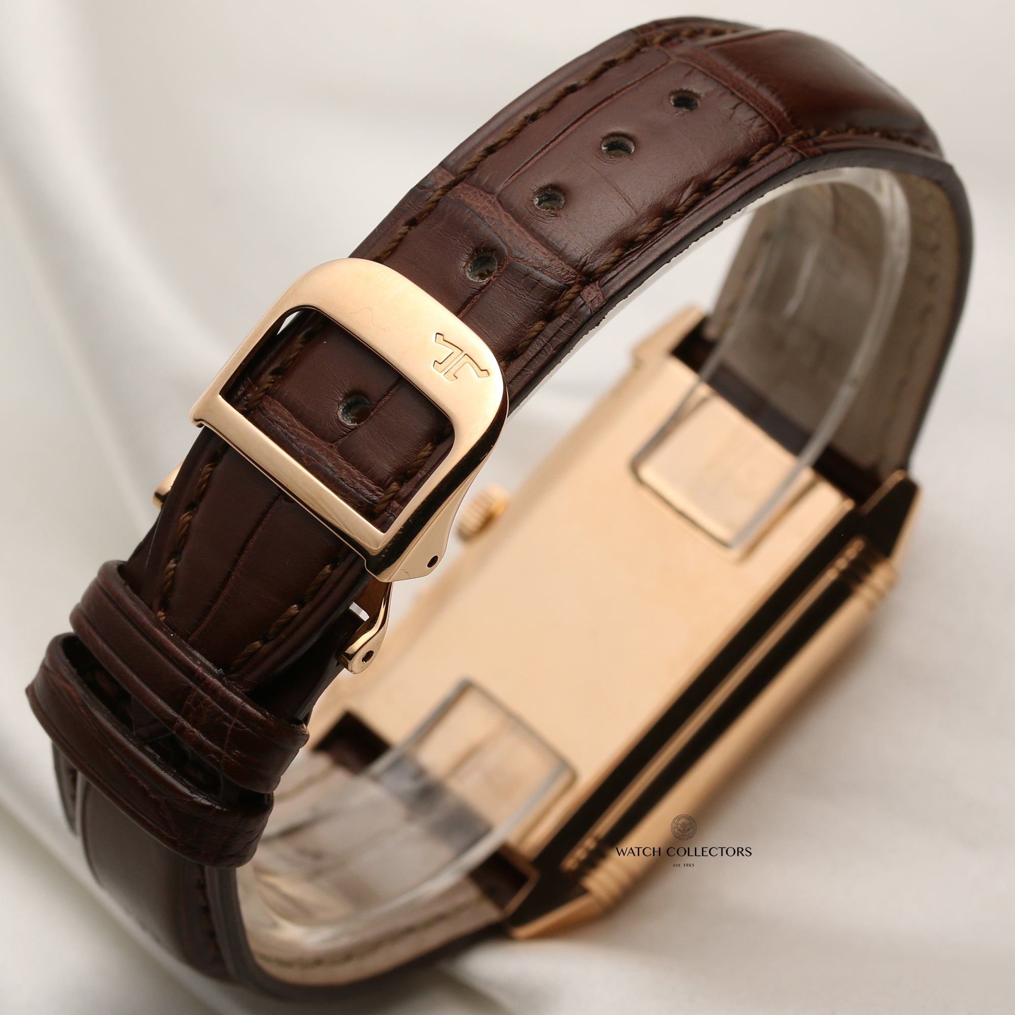 Jaeger-LeCoultre 18K Rose Gold Reverso Second Hand Watch Collectors 8
