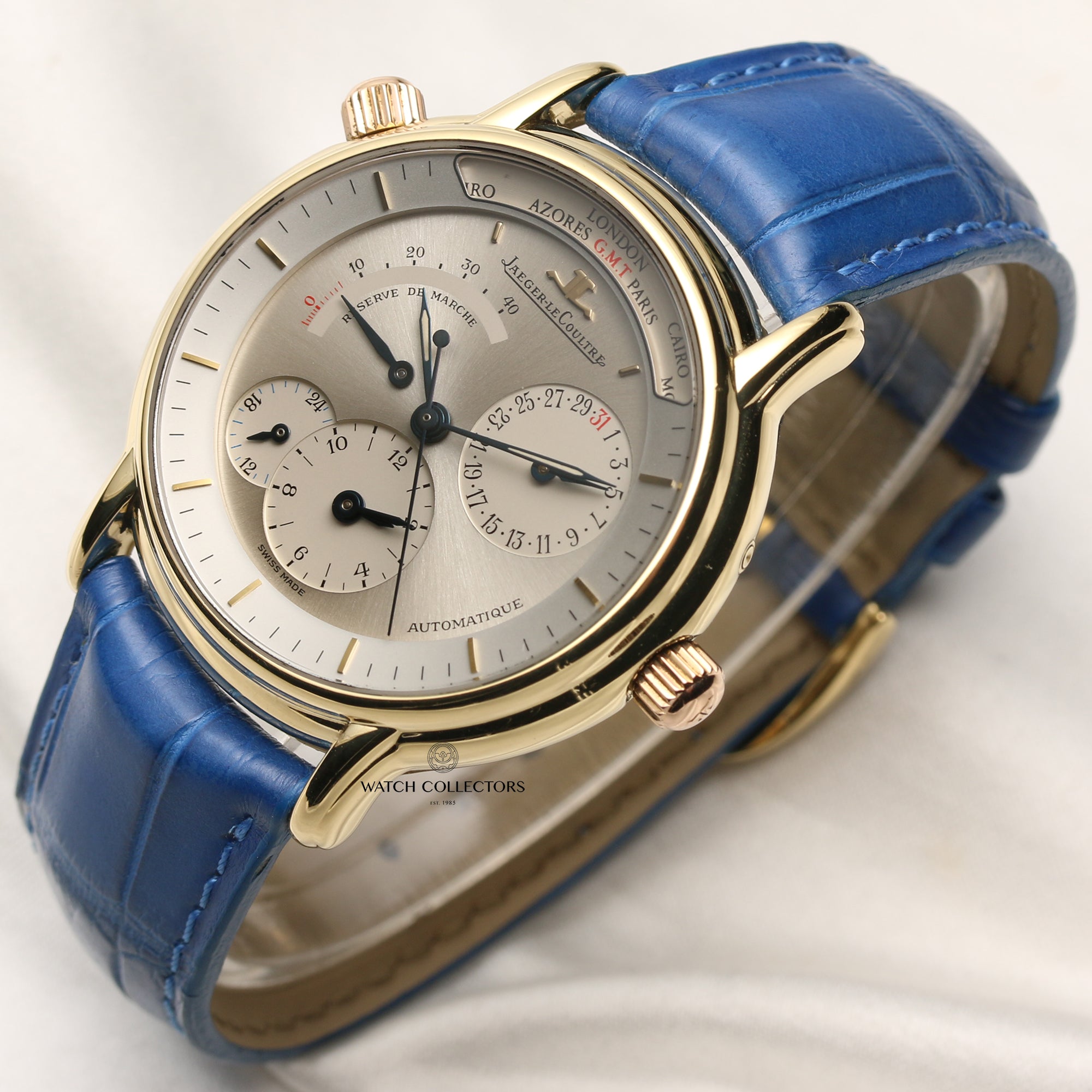 Jaeger-LeCoultre 18K Yellow Gold GMT Second Hand Watch Collectors 3