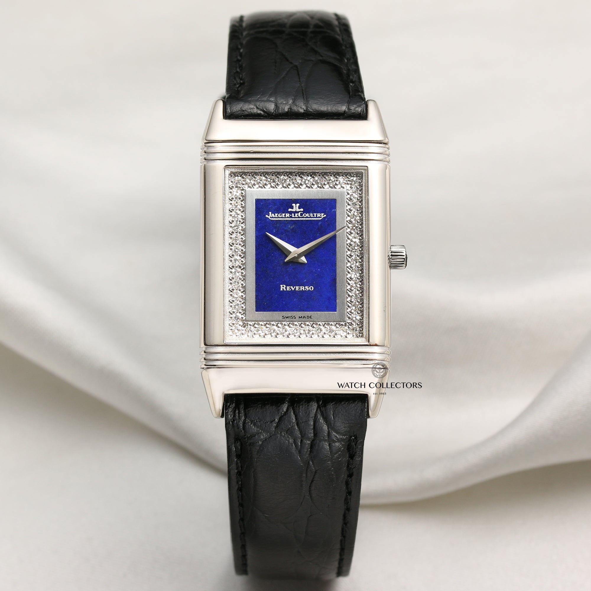 Jaeger-LeCoultre Lapis Lazuli Diamond Dial Reverso Second Hand Watch Collectors 1