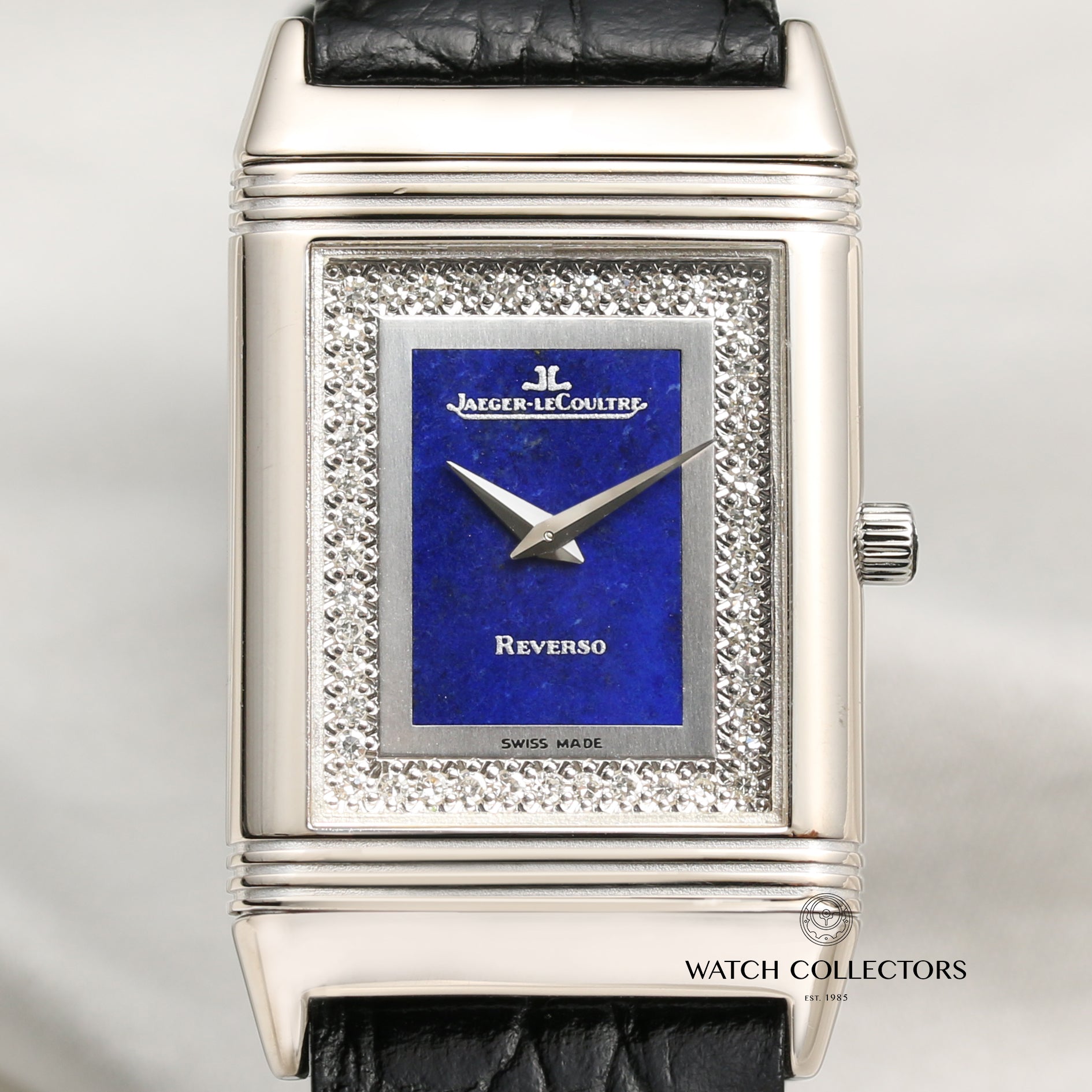 Jaeger-LeCoultre Lapis Lazuli Diamond Dial Reverso Second Hand Watch Collectors 2