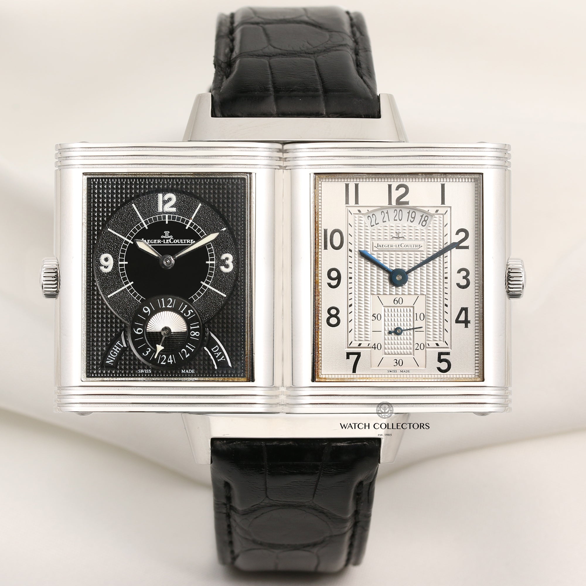 Jaeger LeCoultre Reverso Stainless Steel Second Hand Watch Collectors 1