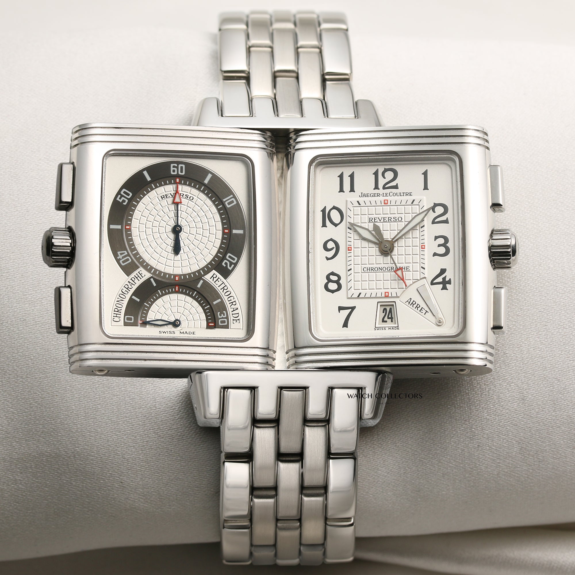Jaeger-LeCoultre Stainless Steel Reverso Second Hand Watch Collectors 1