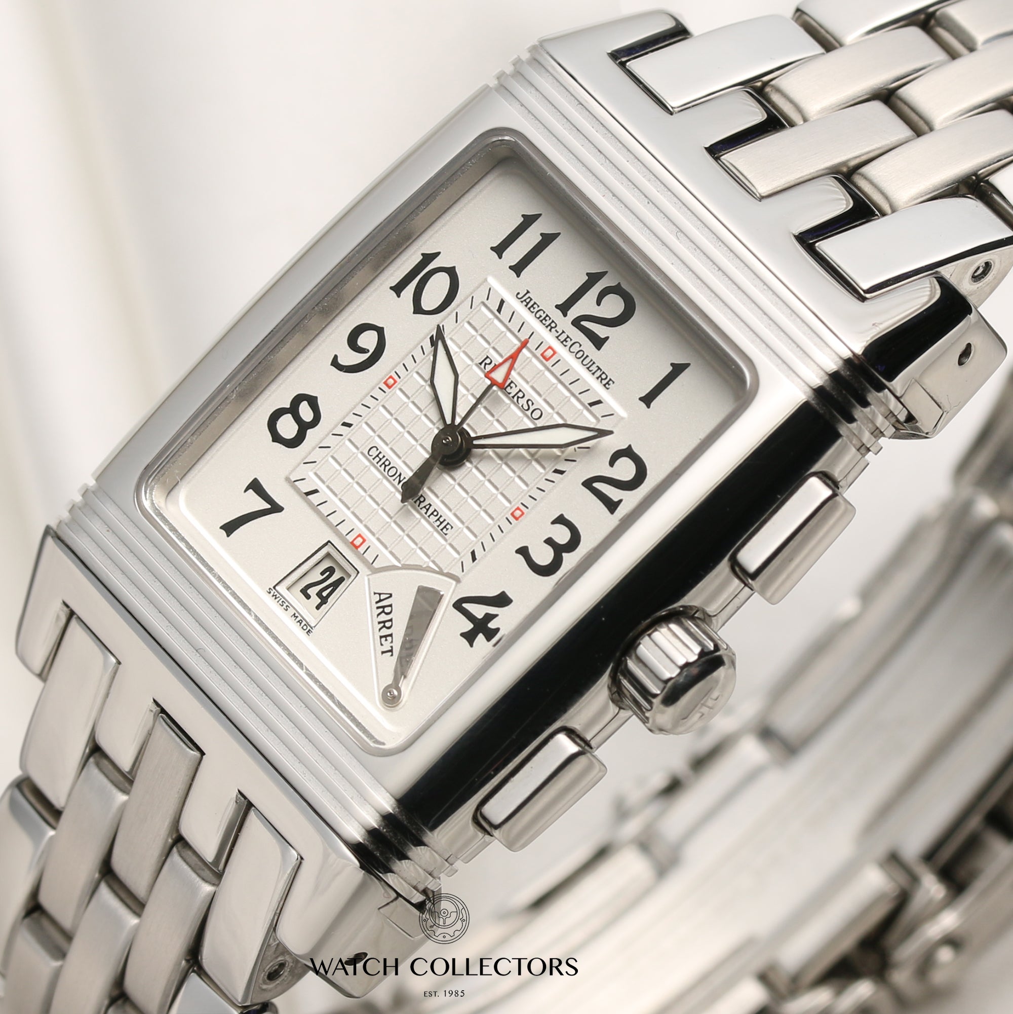 Jaeger-LeCoultre Stainless Steel Reverso Second Hand Watch Collectors 3