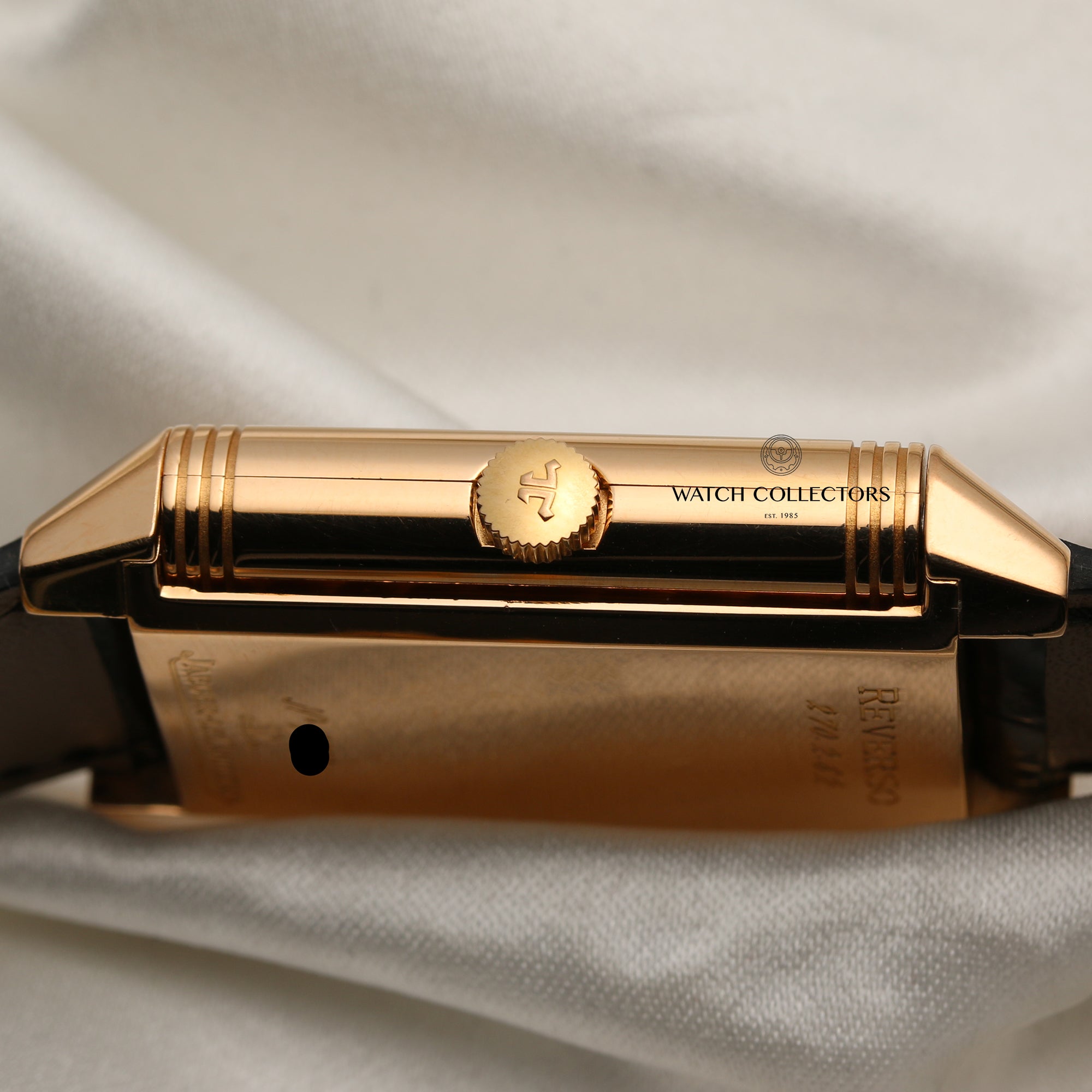 Jaeger Reverso 18K Rose Gold Skeleton Second Hand Watch Collectors 4