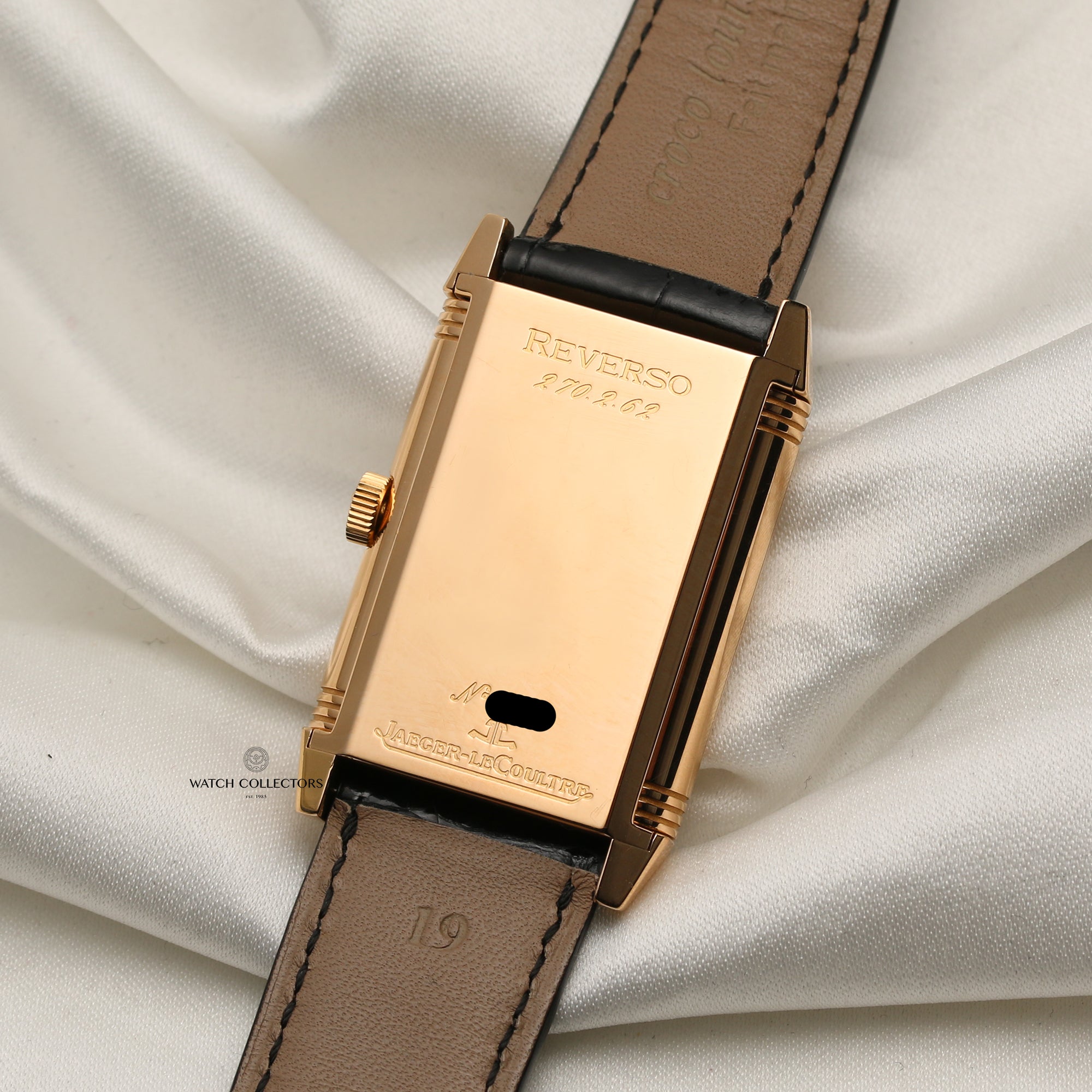 Jaeger Reverso 18K Rose Gold Skeleton Second Hand Watch Collectors 5