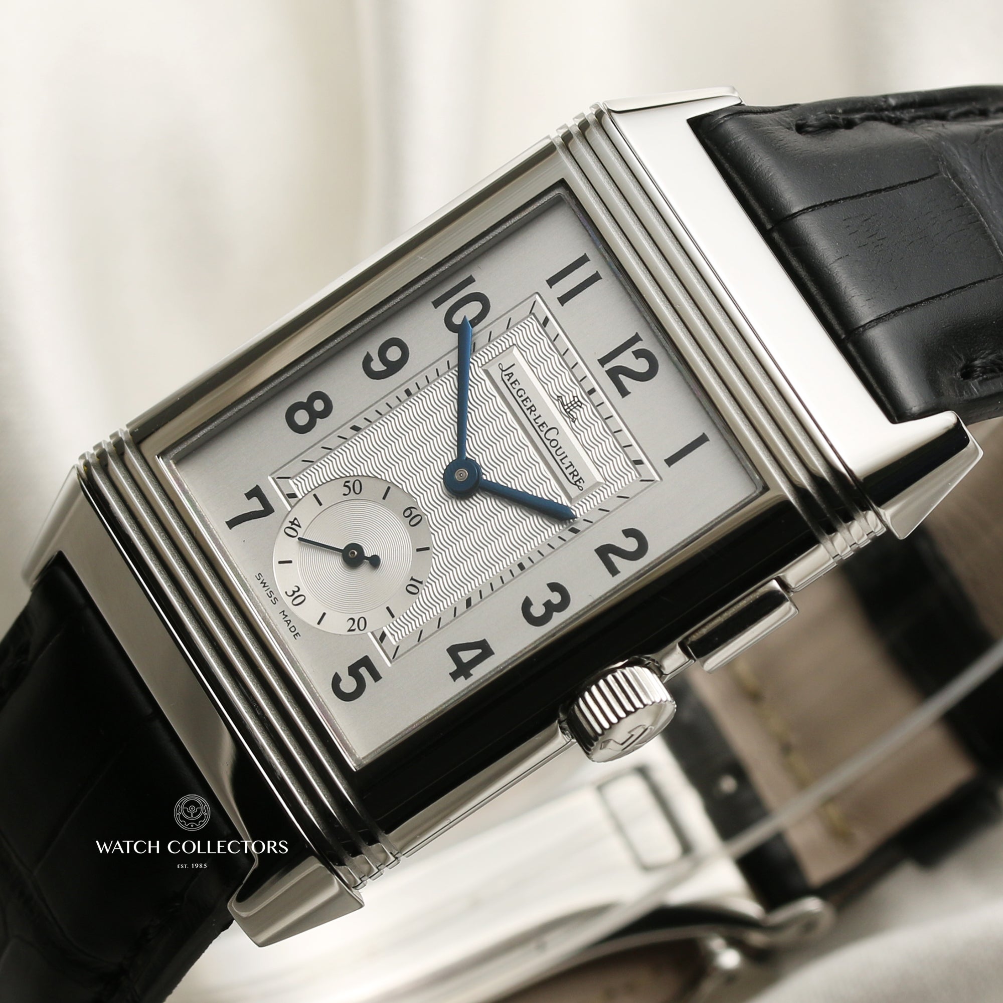 Jaeger Reverso Stainless Steel Second Hand Watch Collectors 3