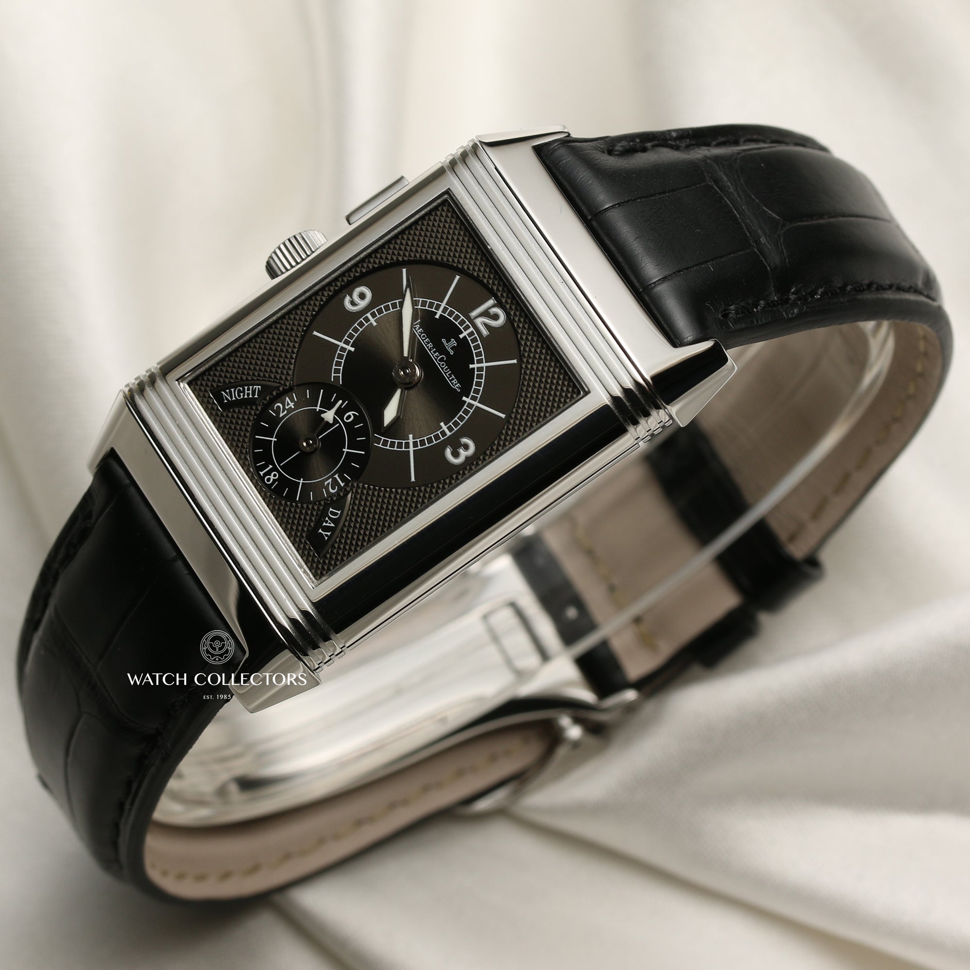 Jaeger Reverso Stainless Steel Second Hand Watch Collectors 4